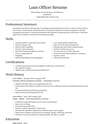 Loan Officer resume template