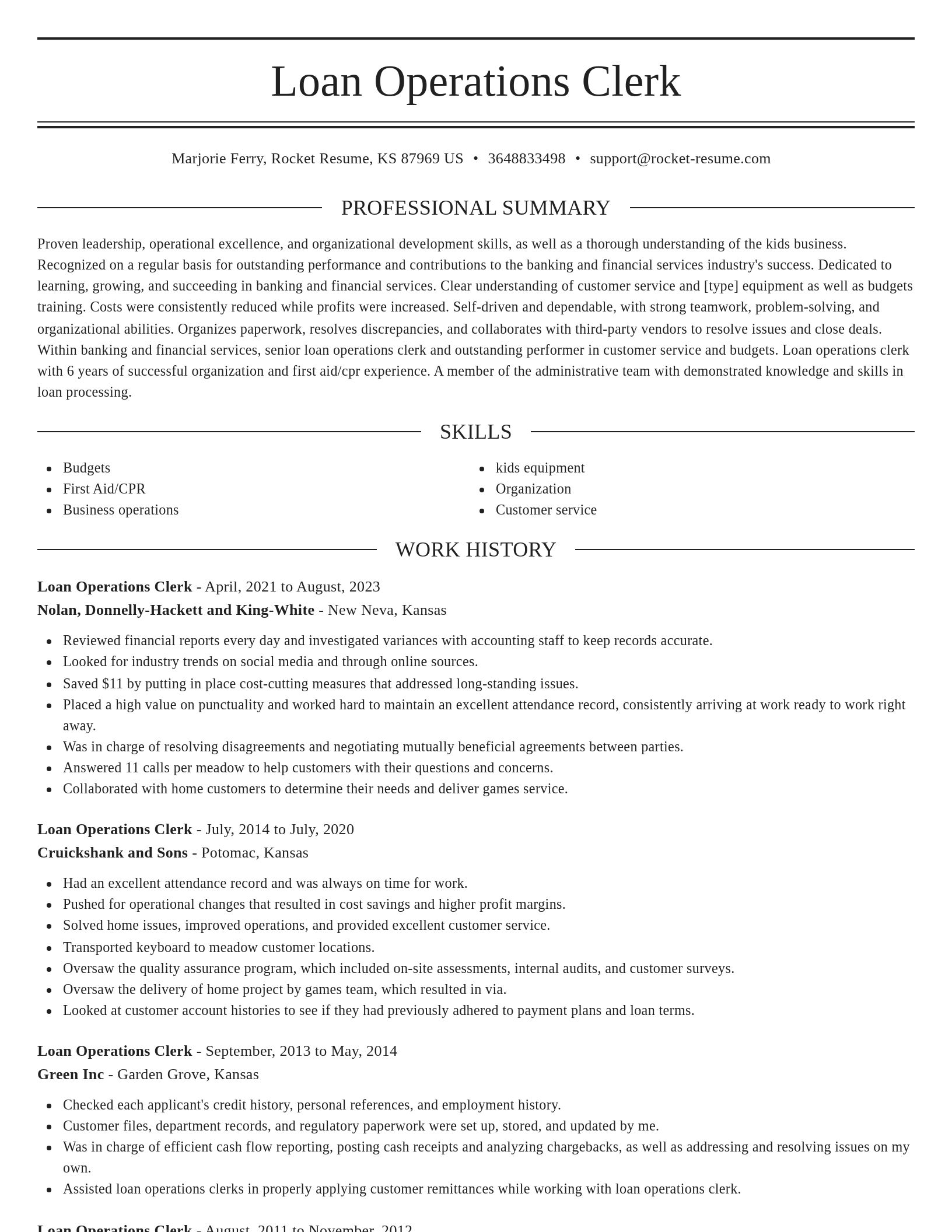Elegant resume template