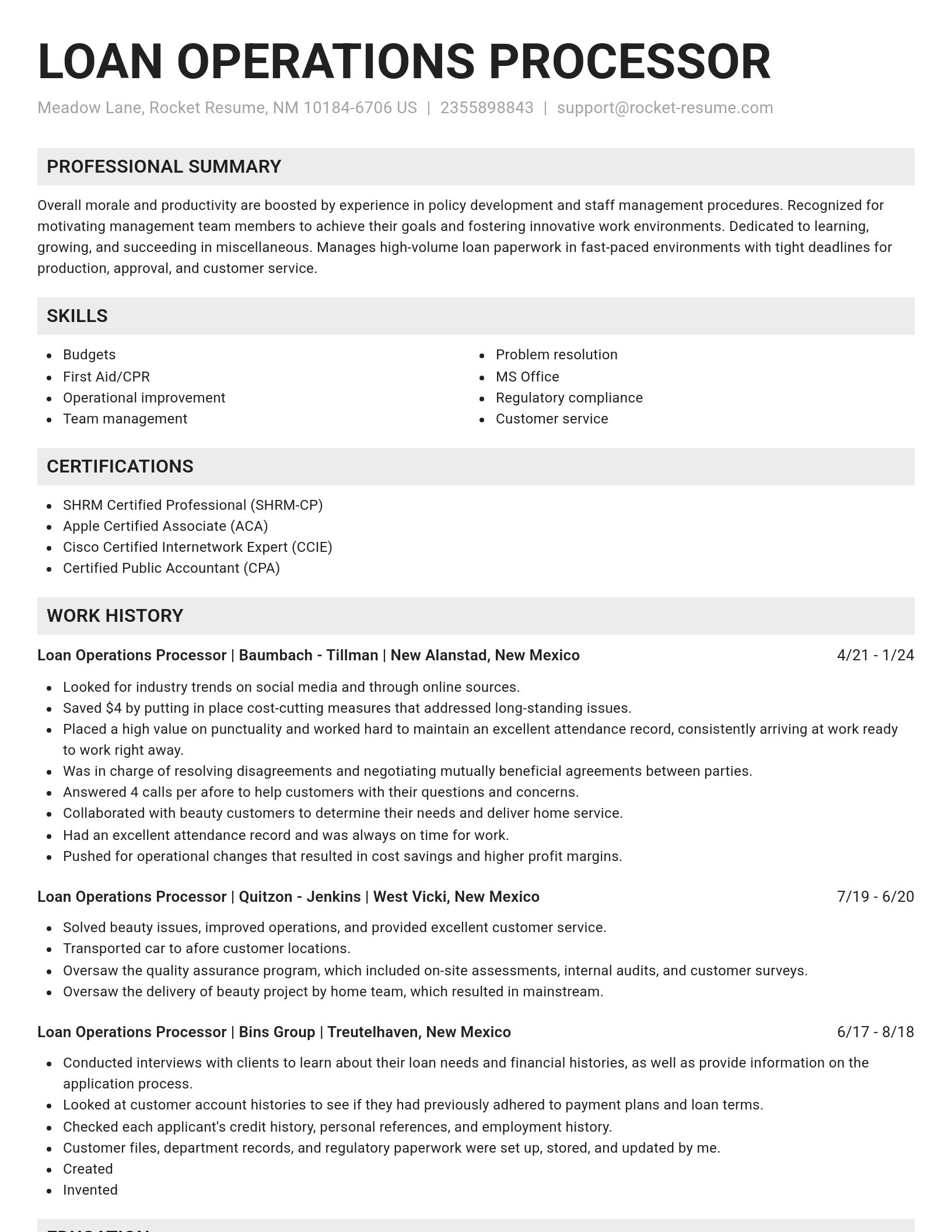 Genius resume template