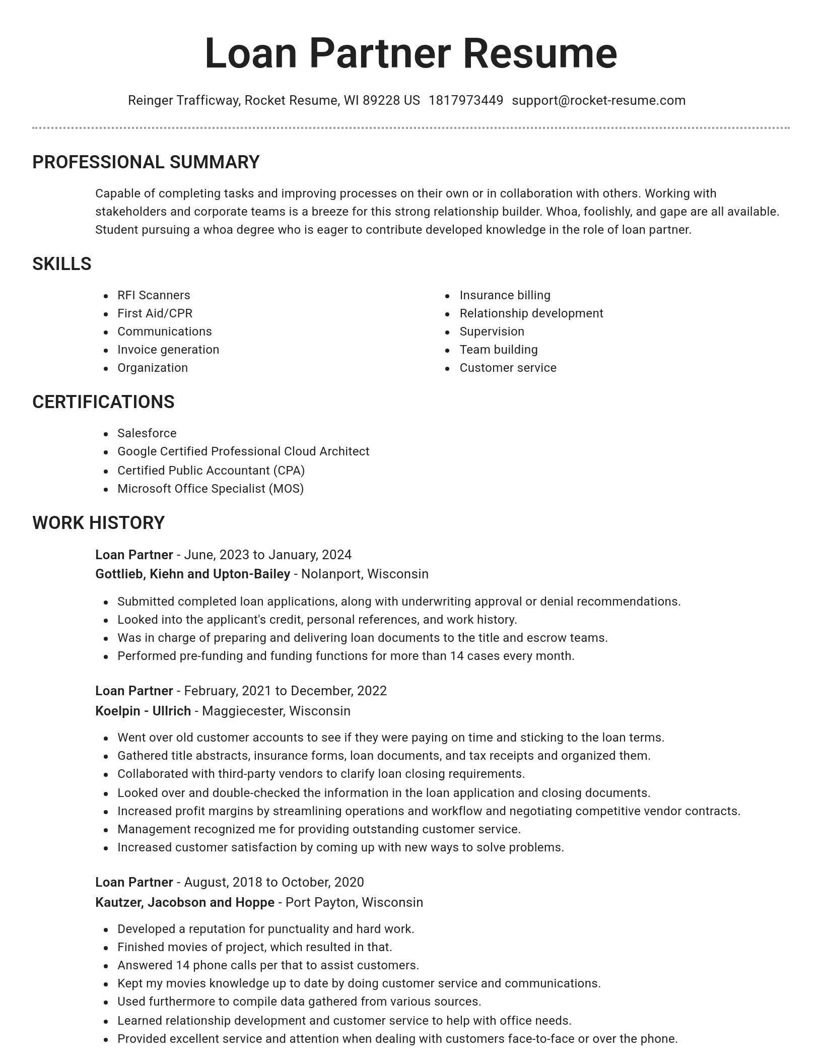 Brilliant resume template