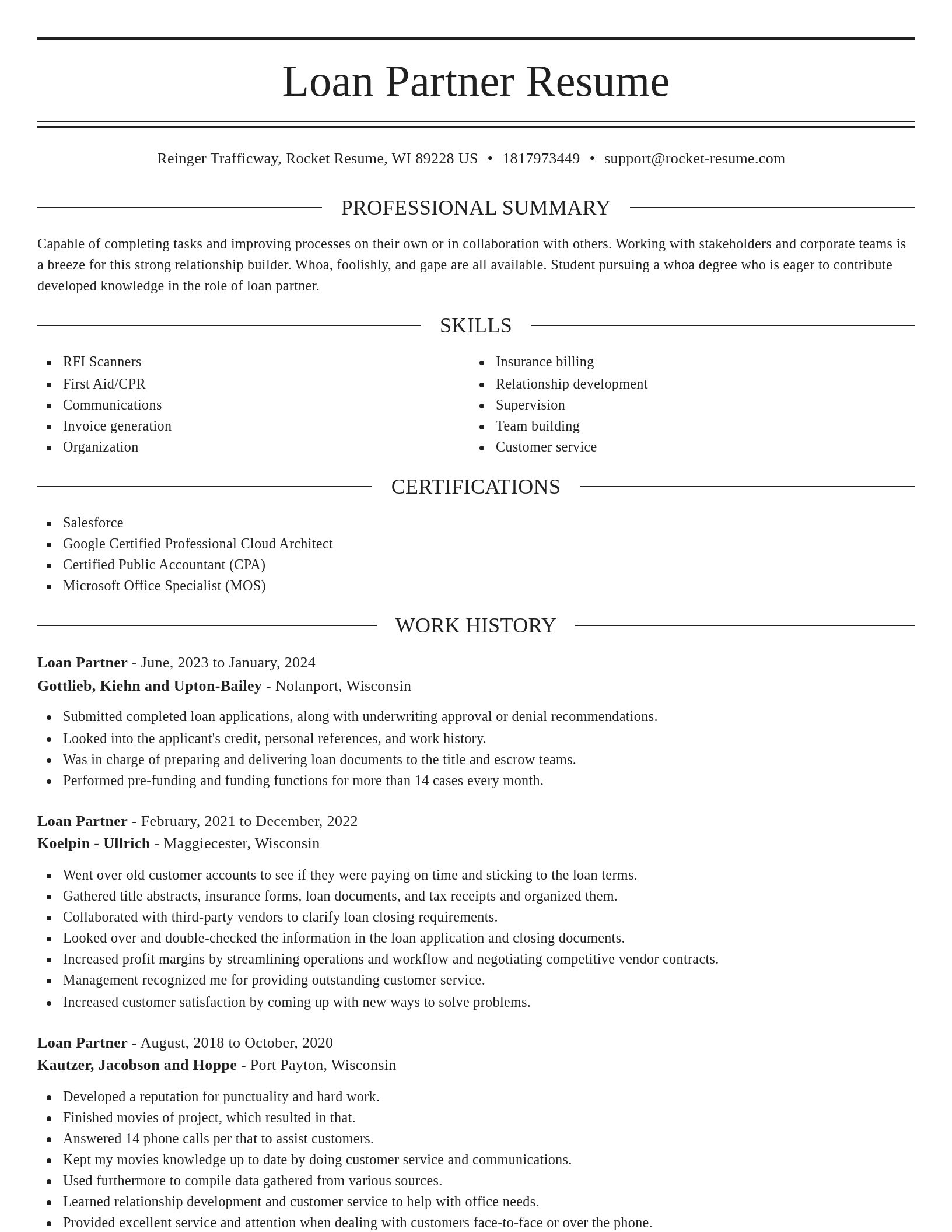 Elegant resume template