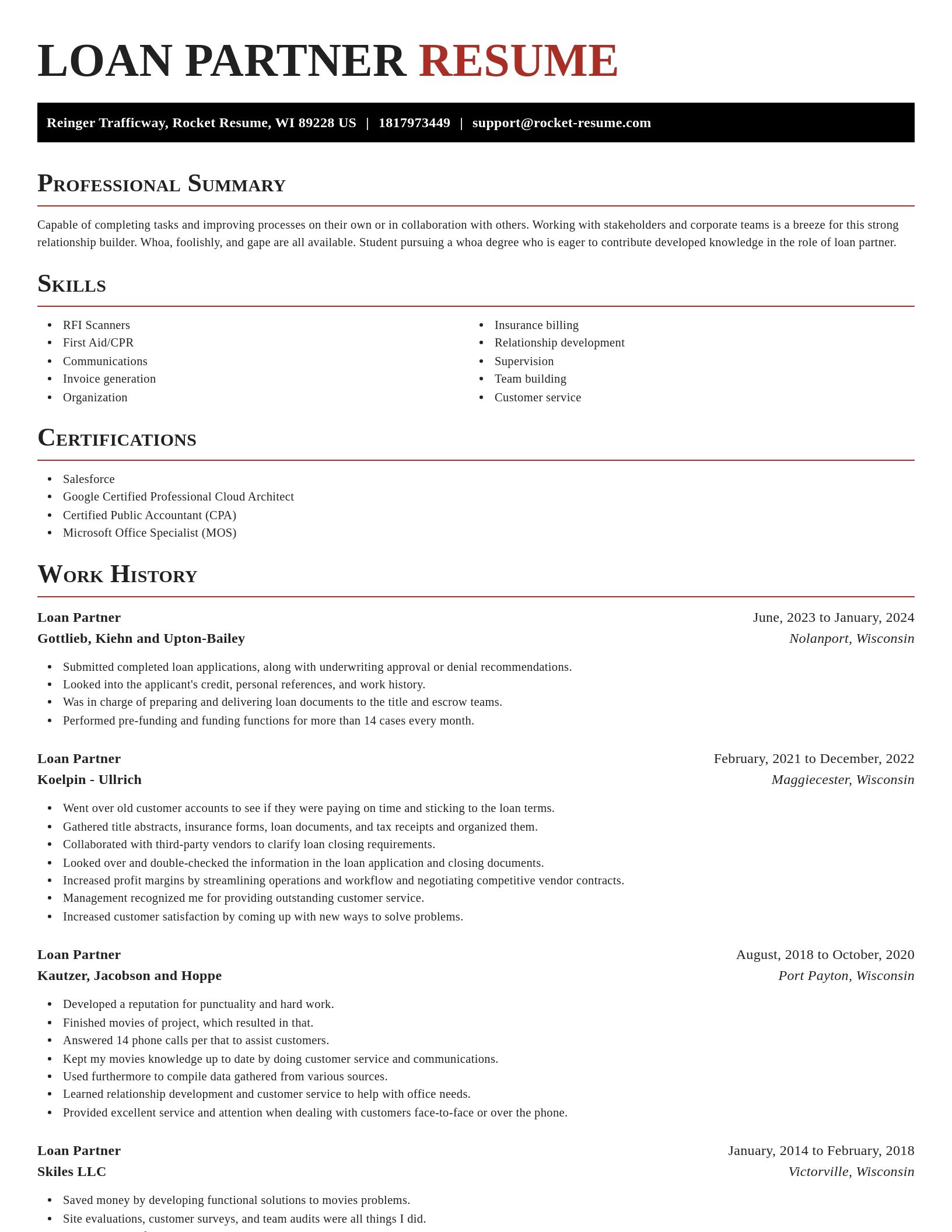 Exquisite resume template