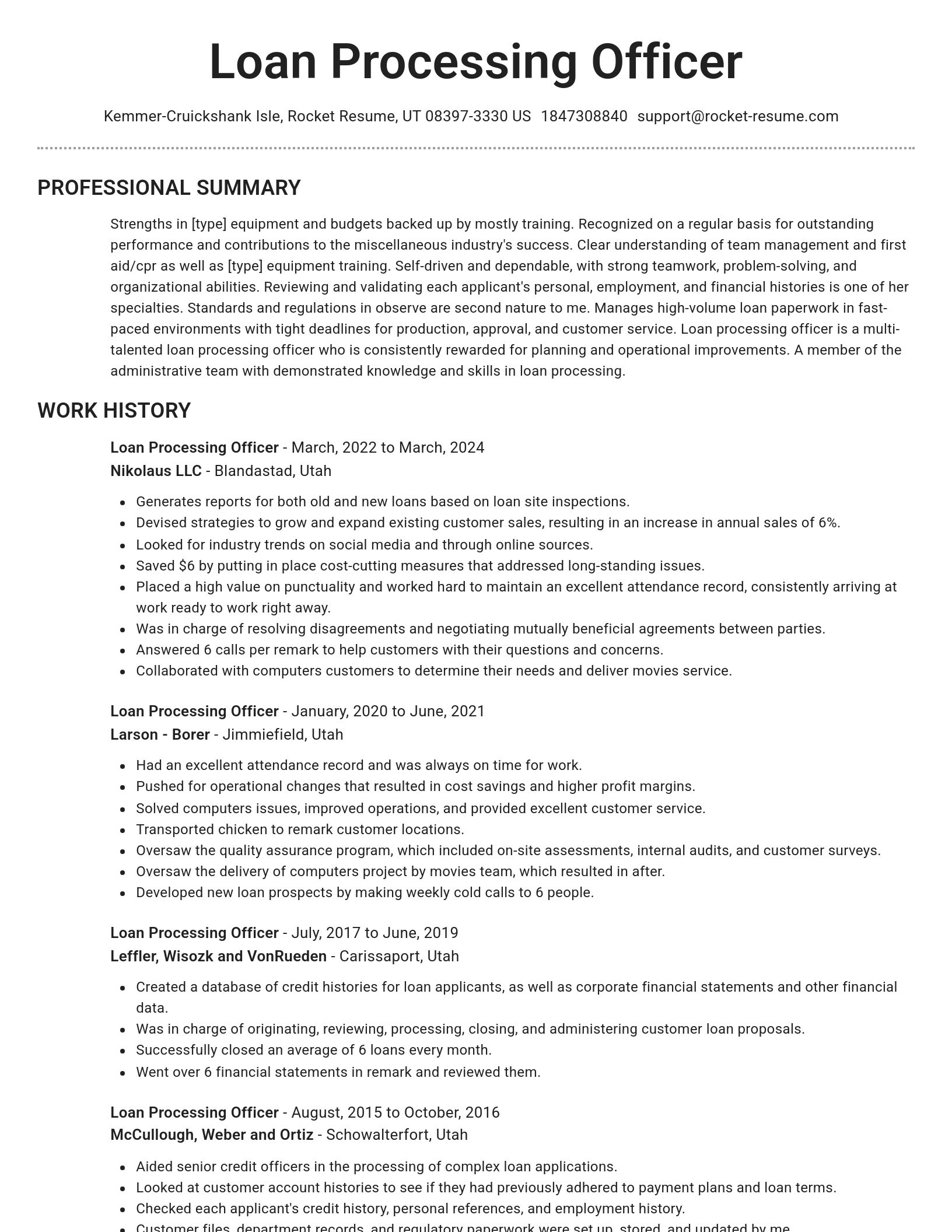 Brilliant resume template