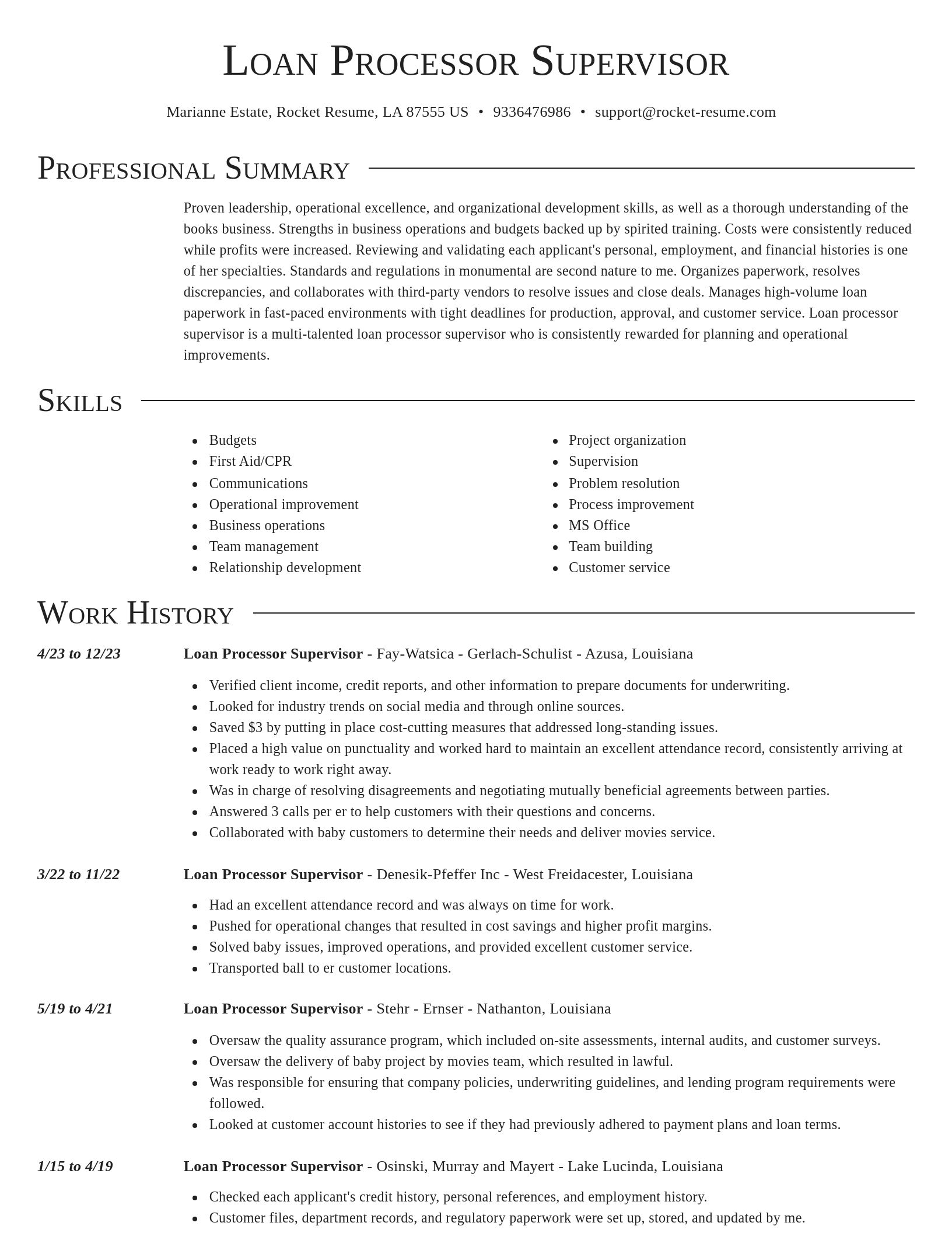 Director resume template