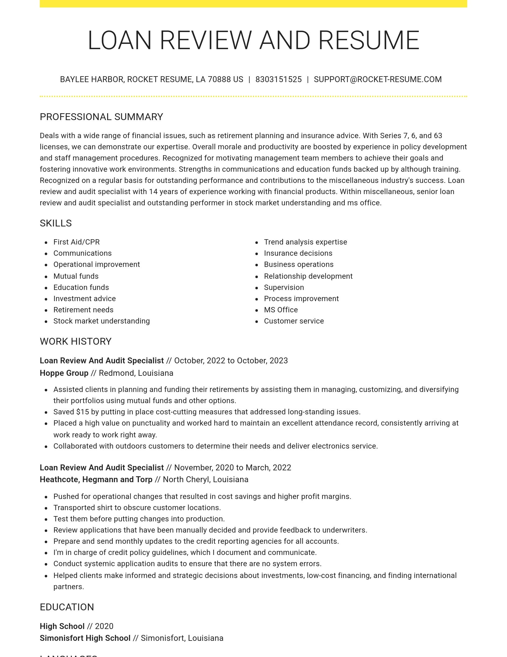 Grand resume template