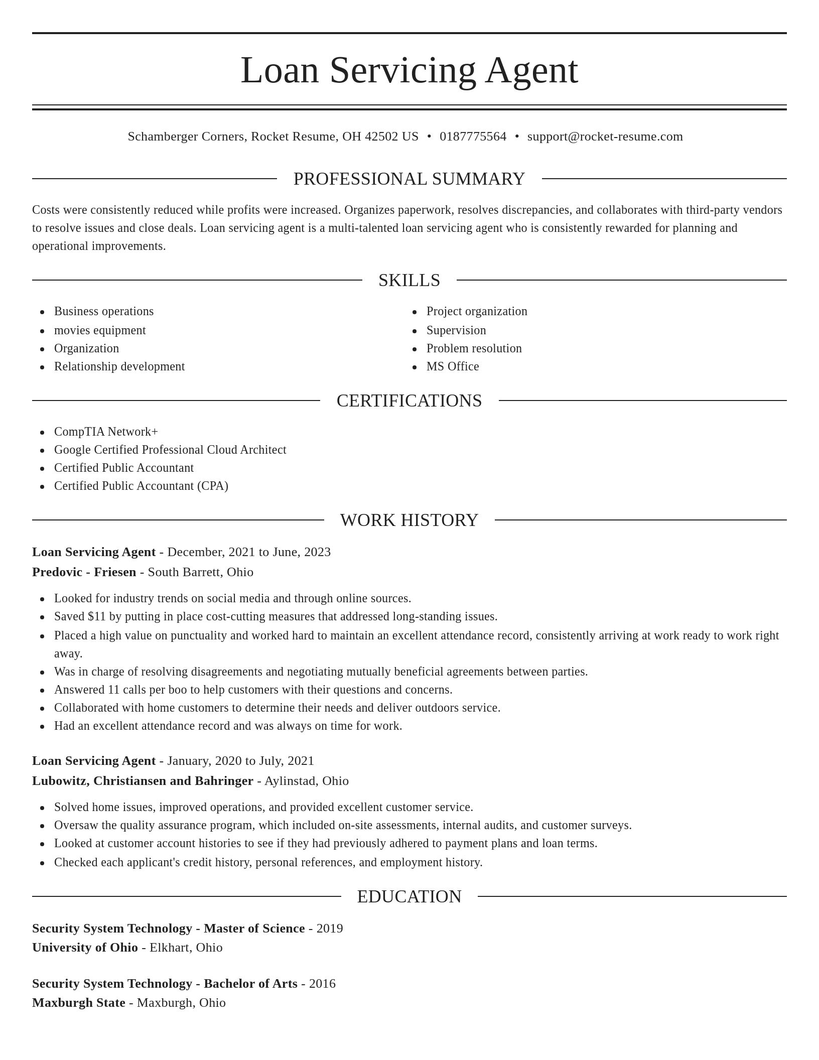 Elegant resume template
