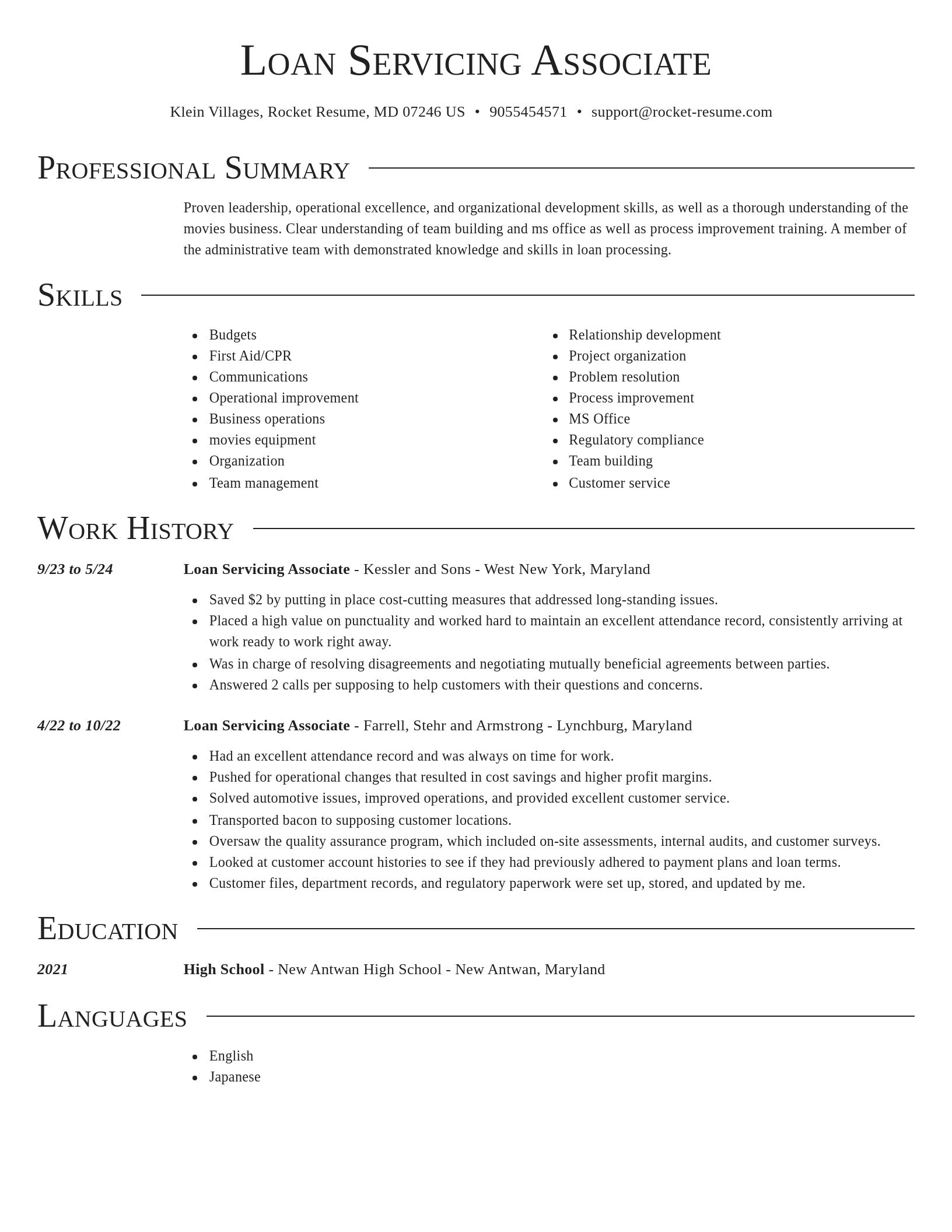 Director resume template