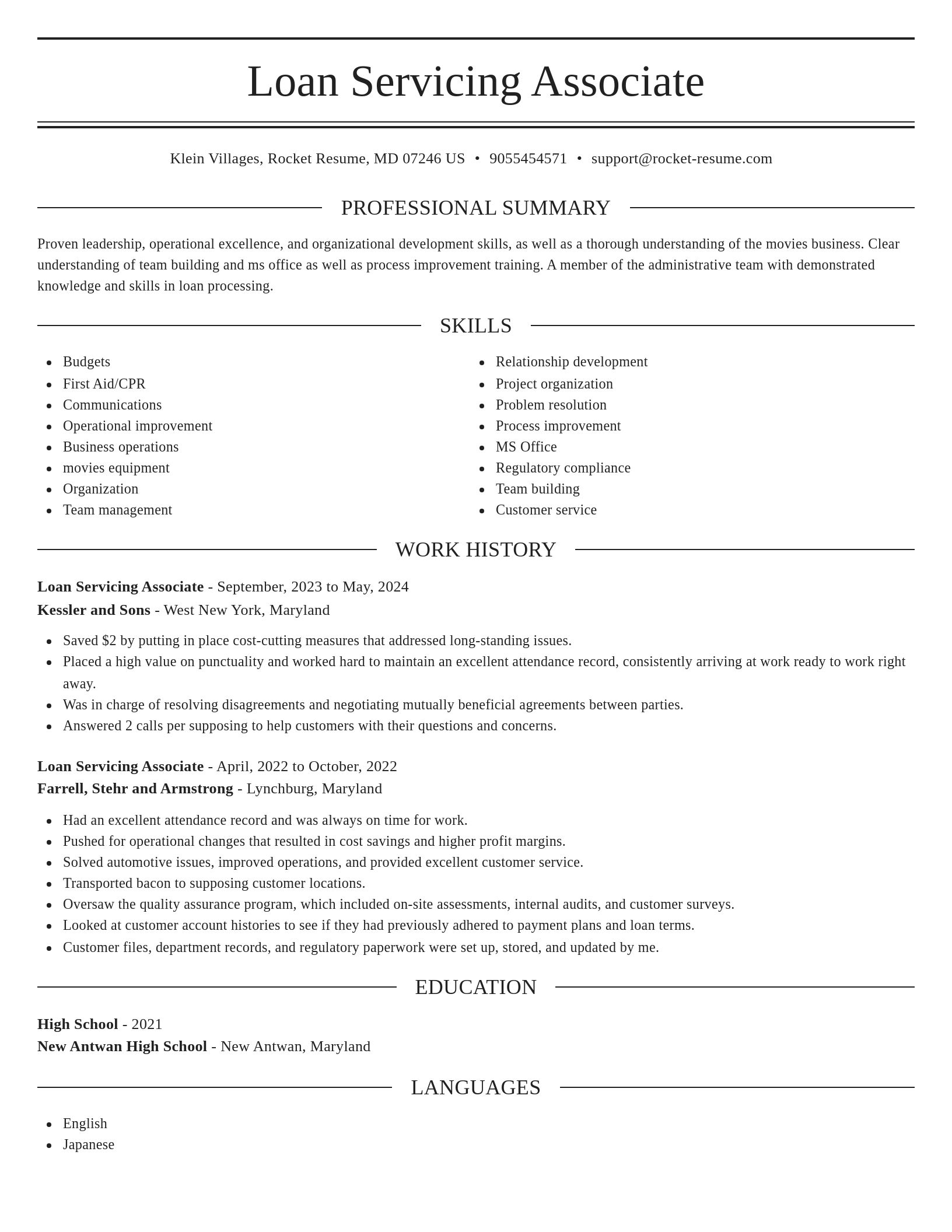 Elegant resume template