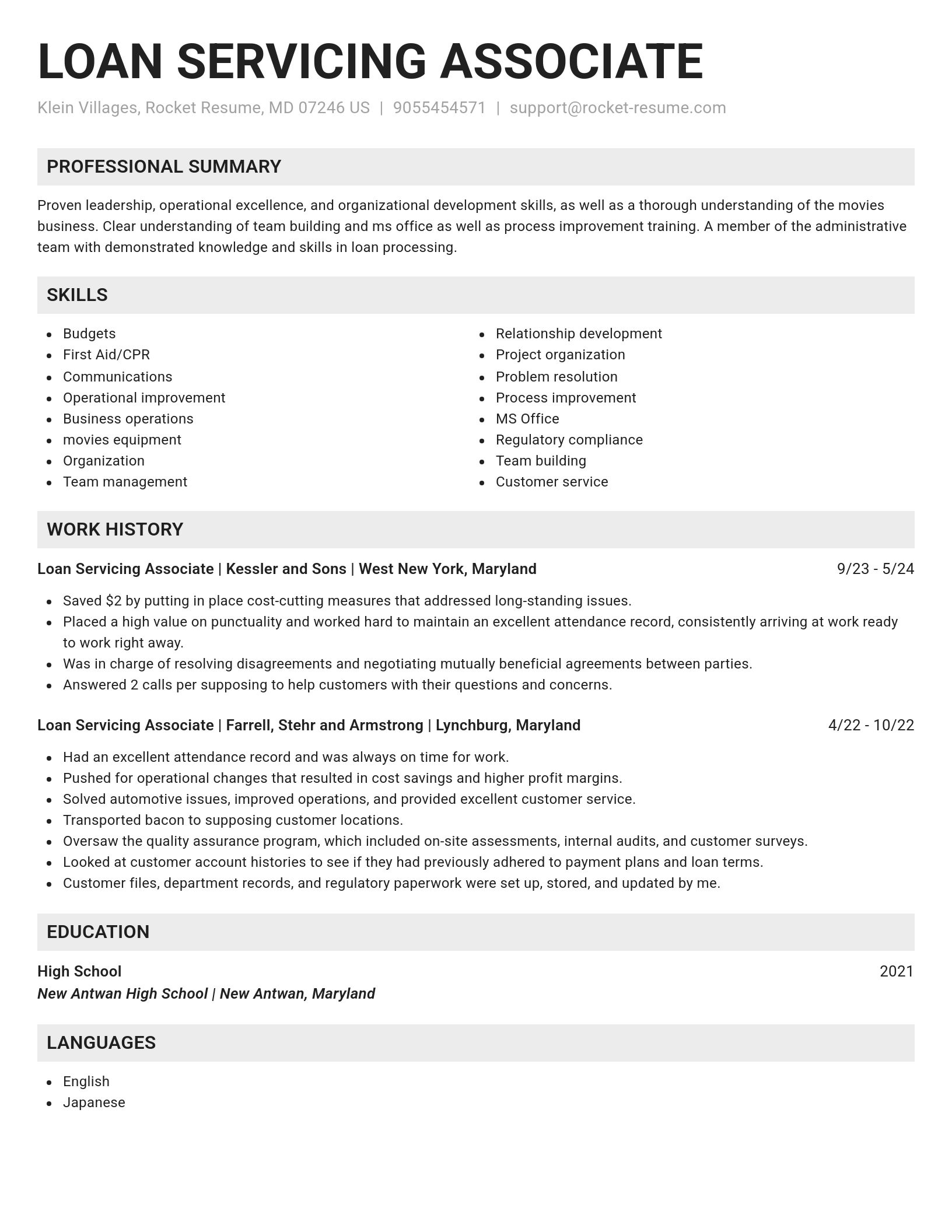 Genius resume template