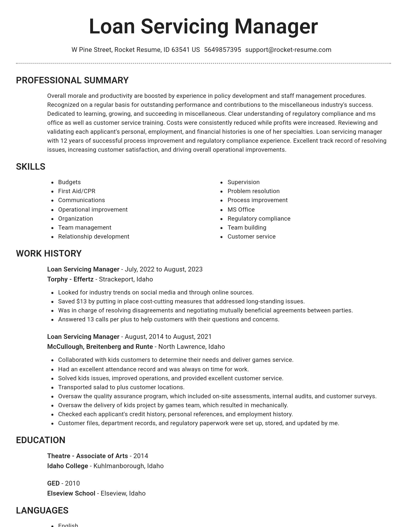 Brilliant resume template