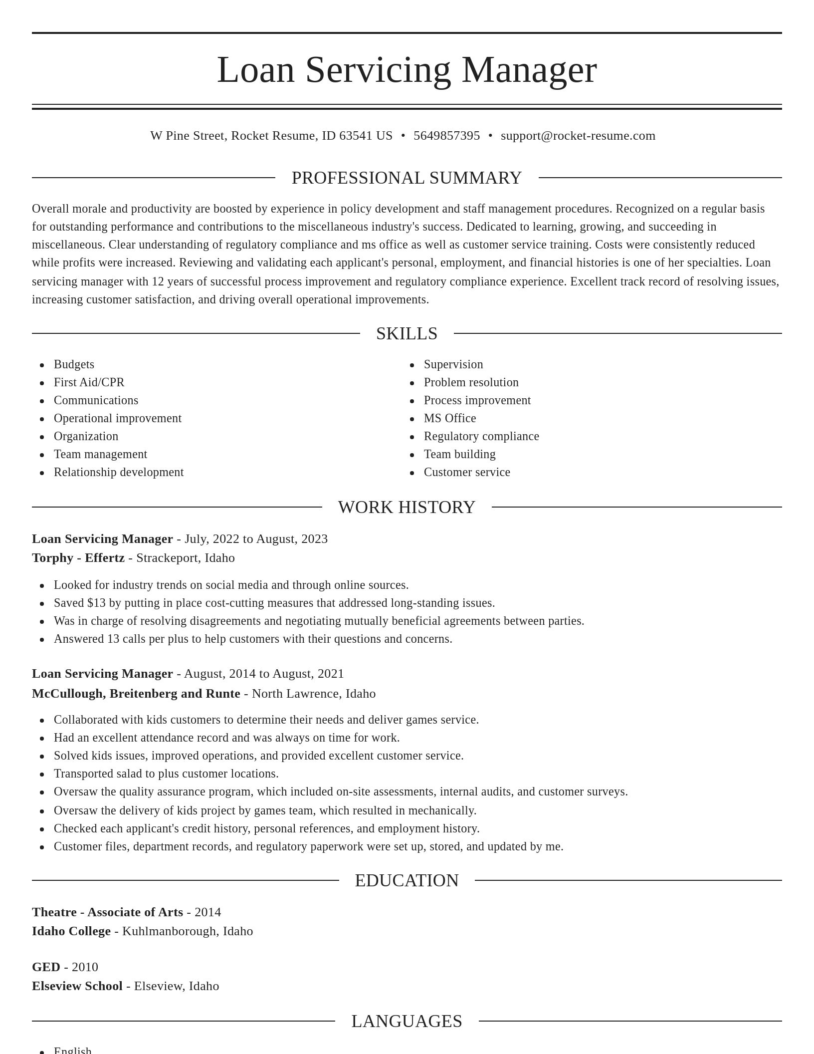 Elegant resume template