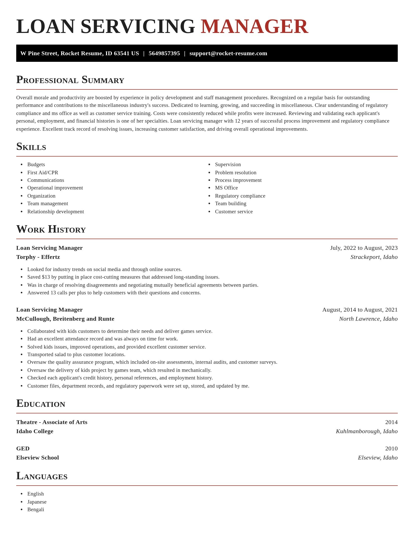 Exquisite resume template