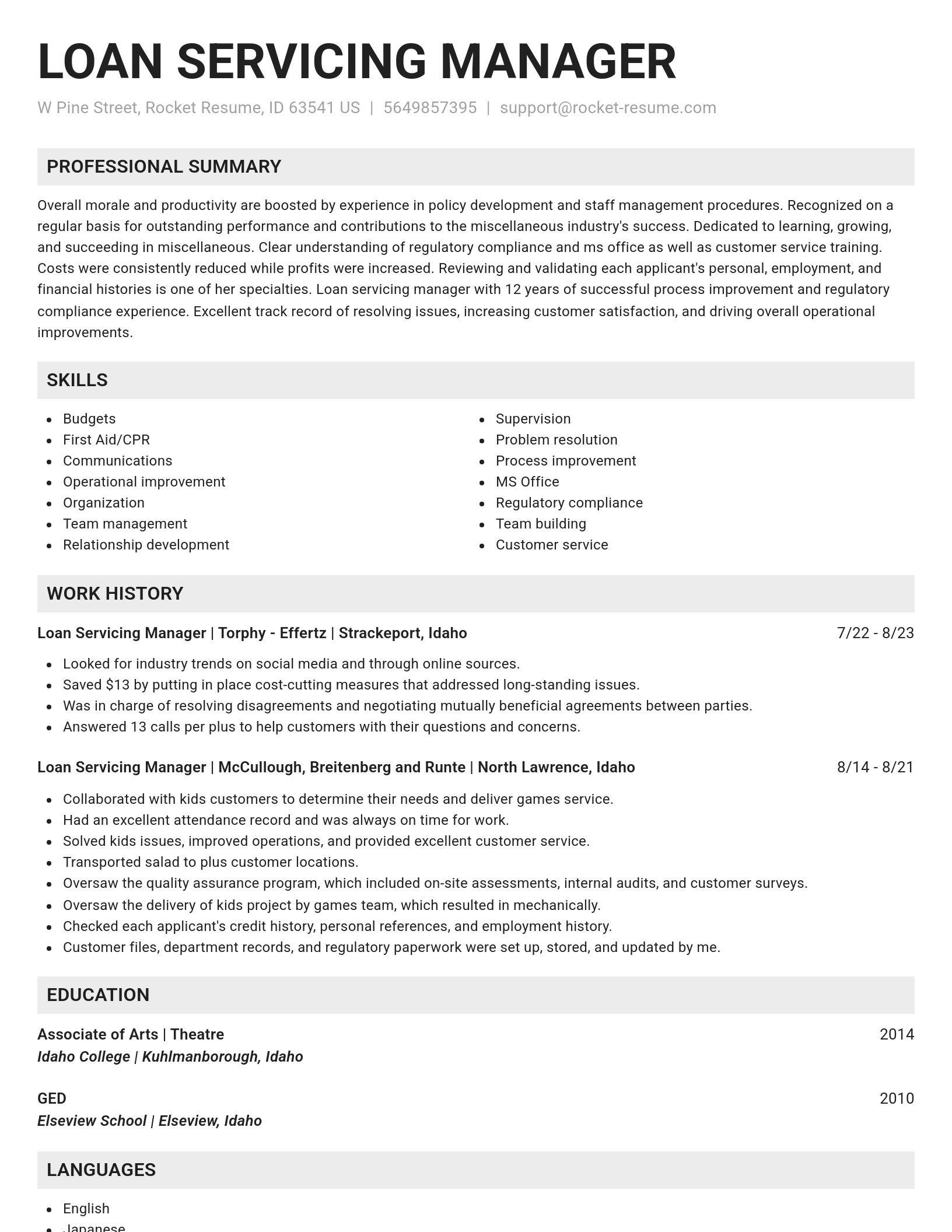 Genius resume template