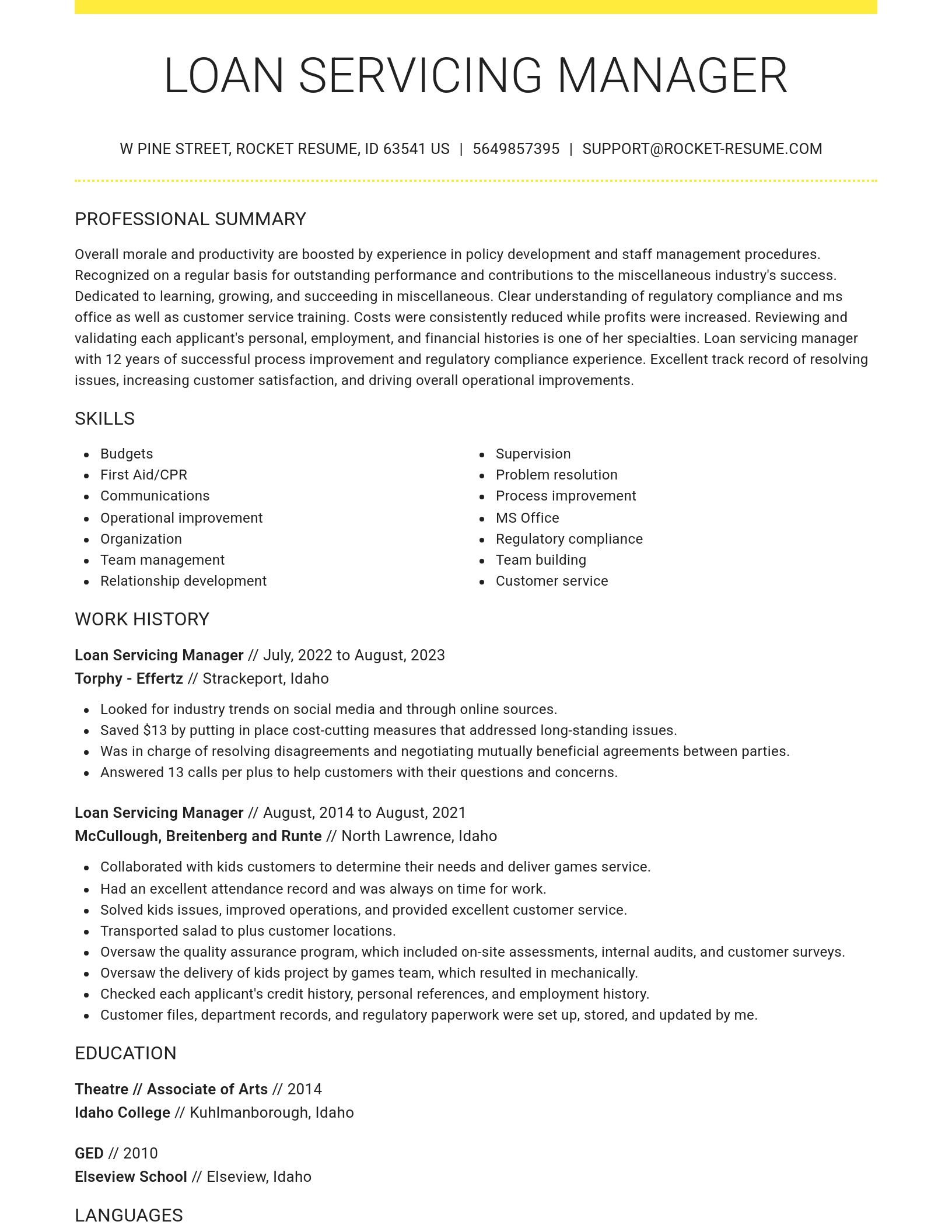 Grand resume template