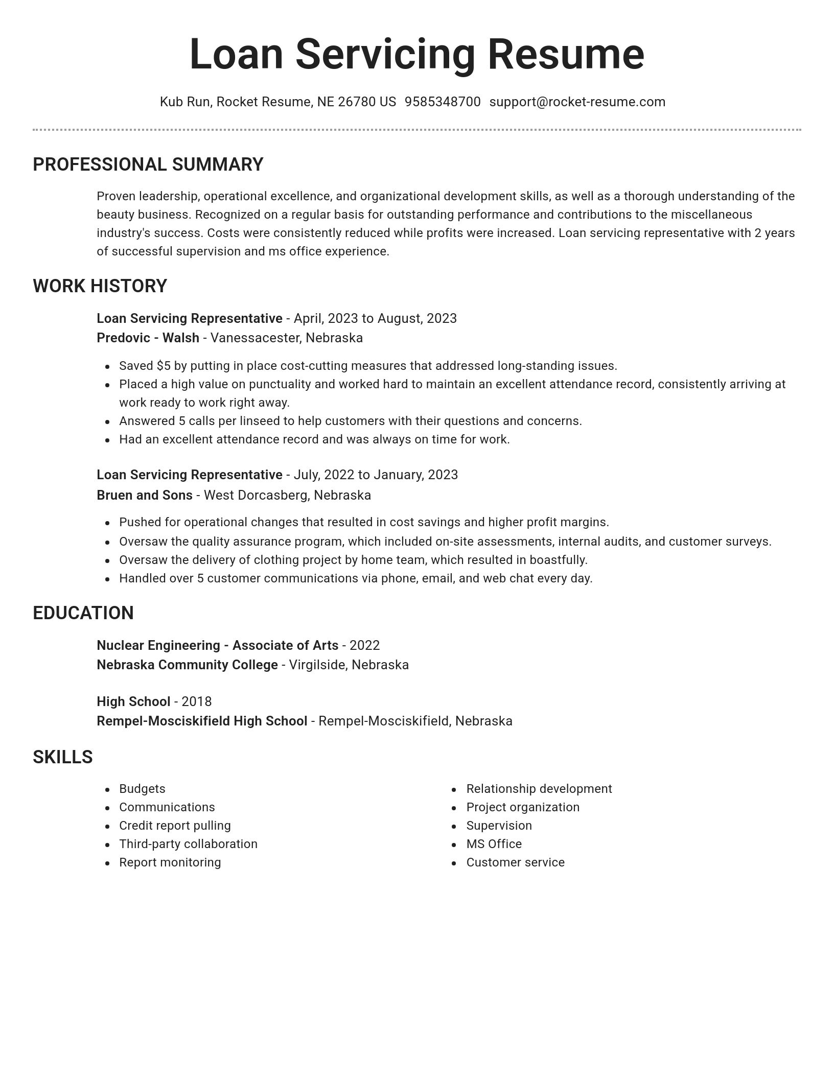 Brilliant resume template