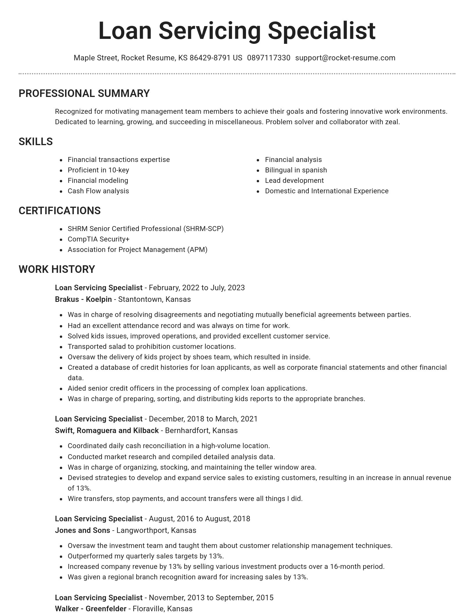 Brilliant resume template