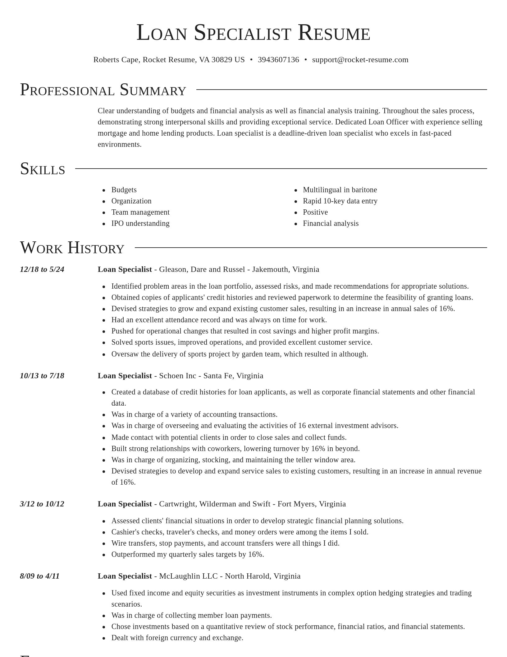 Director resume template