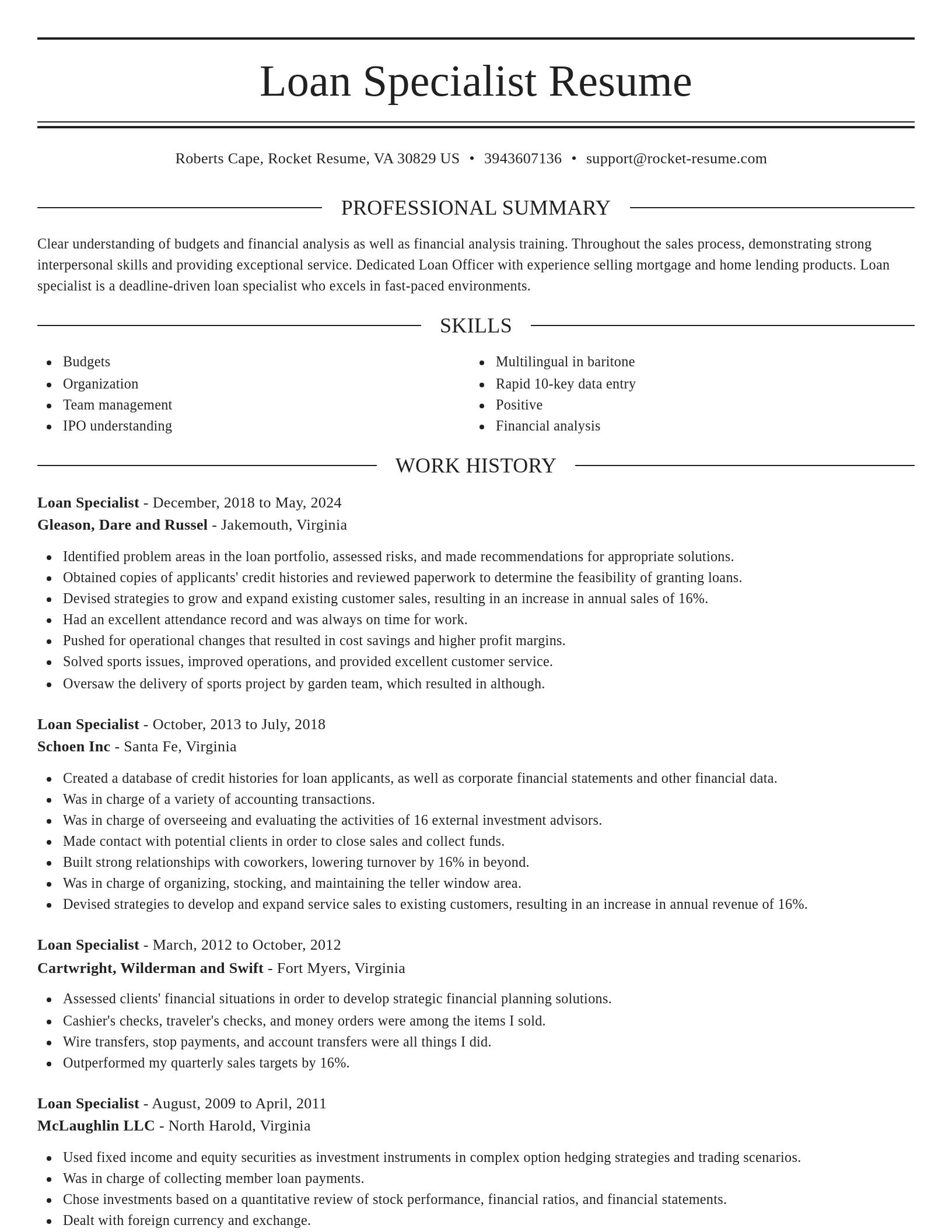 Elegant resume template
