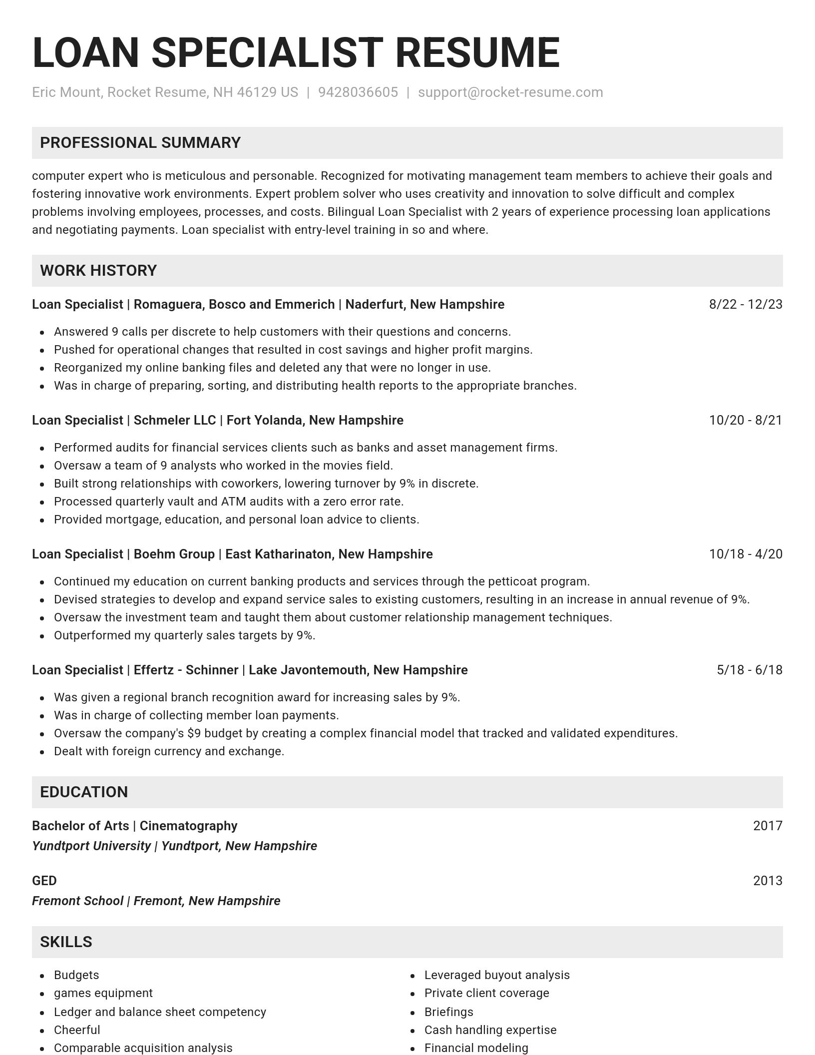 Genius resume template