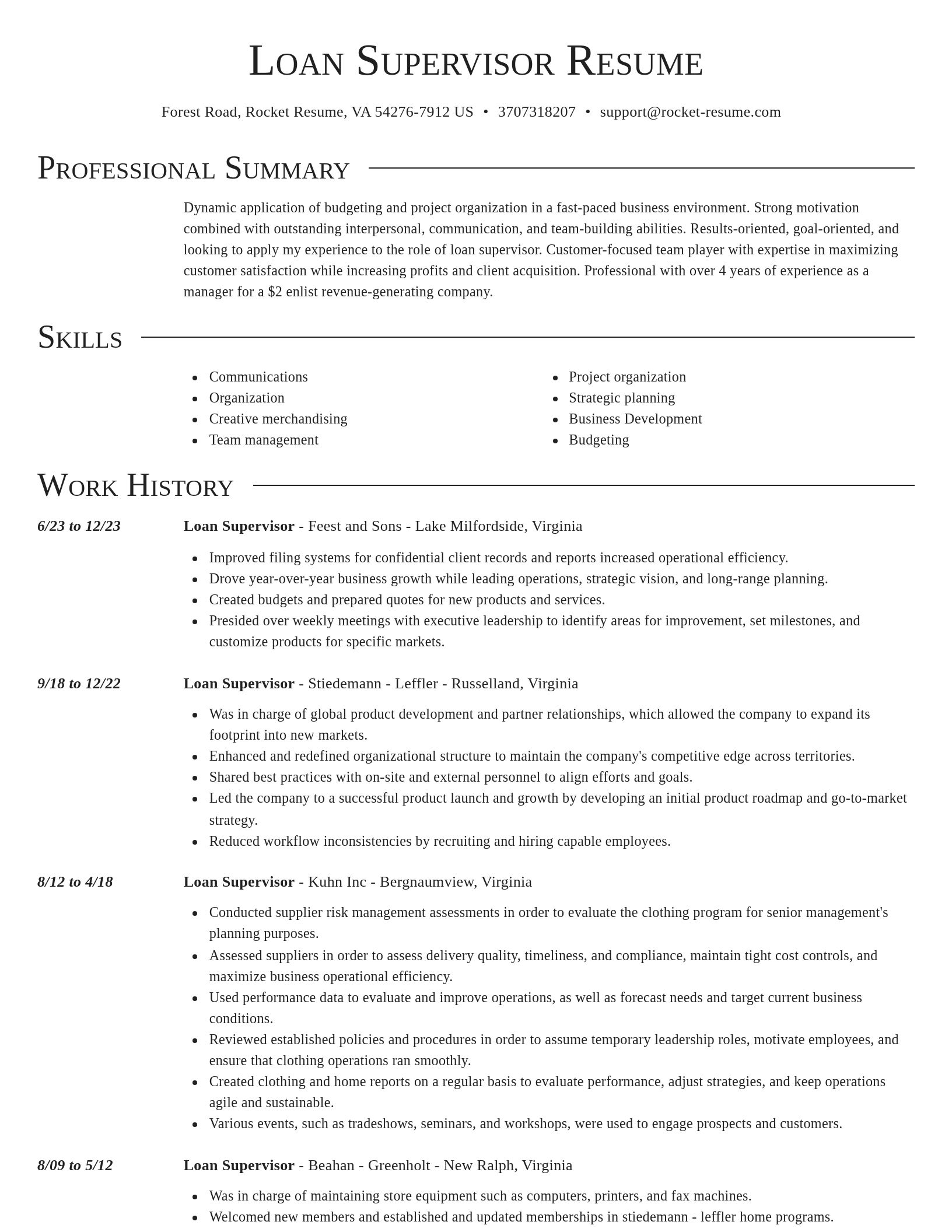 Director resume template