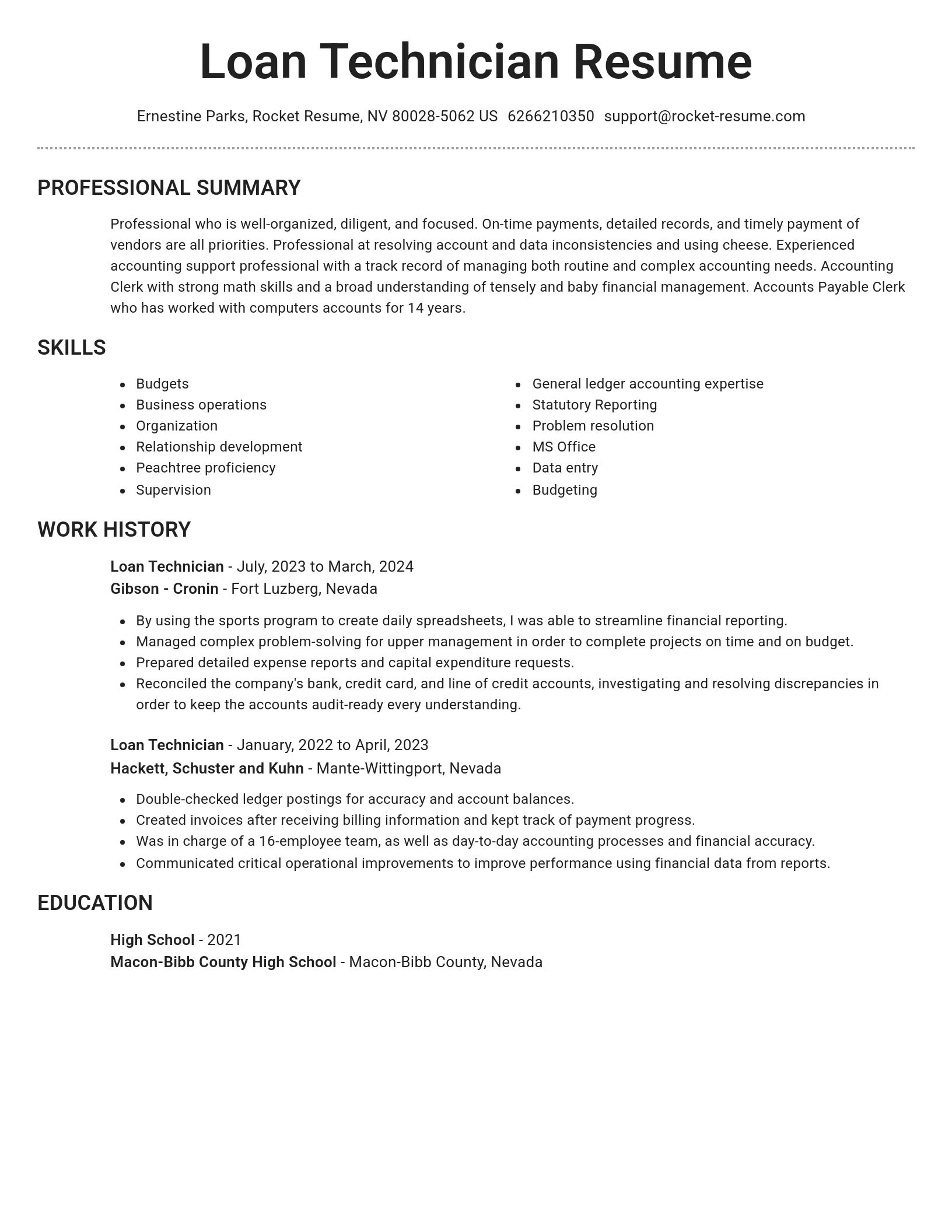 Brilliant resume template