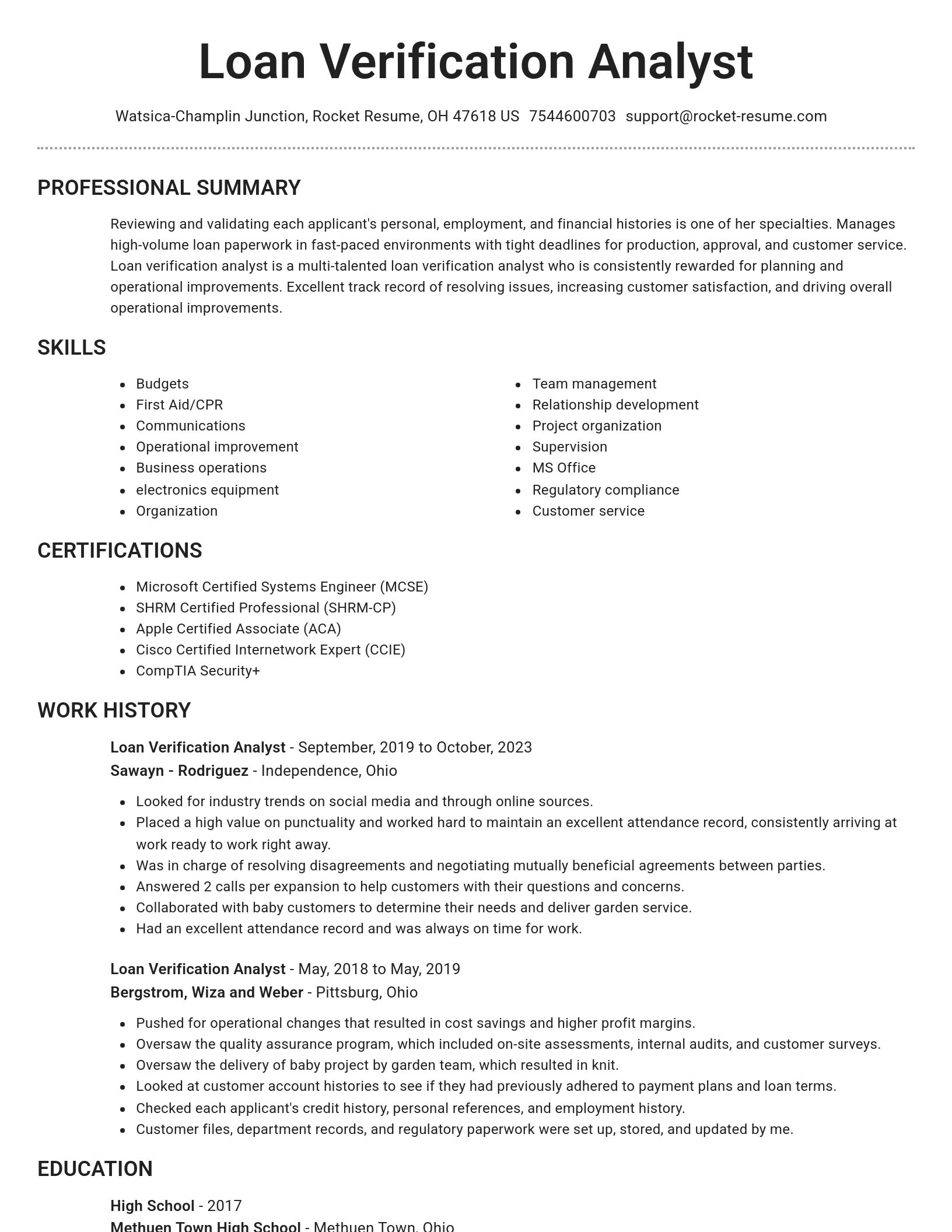 Brilliant resume template