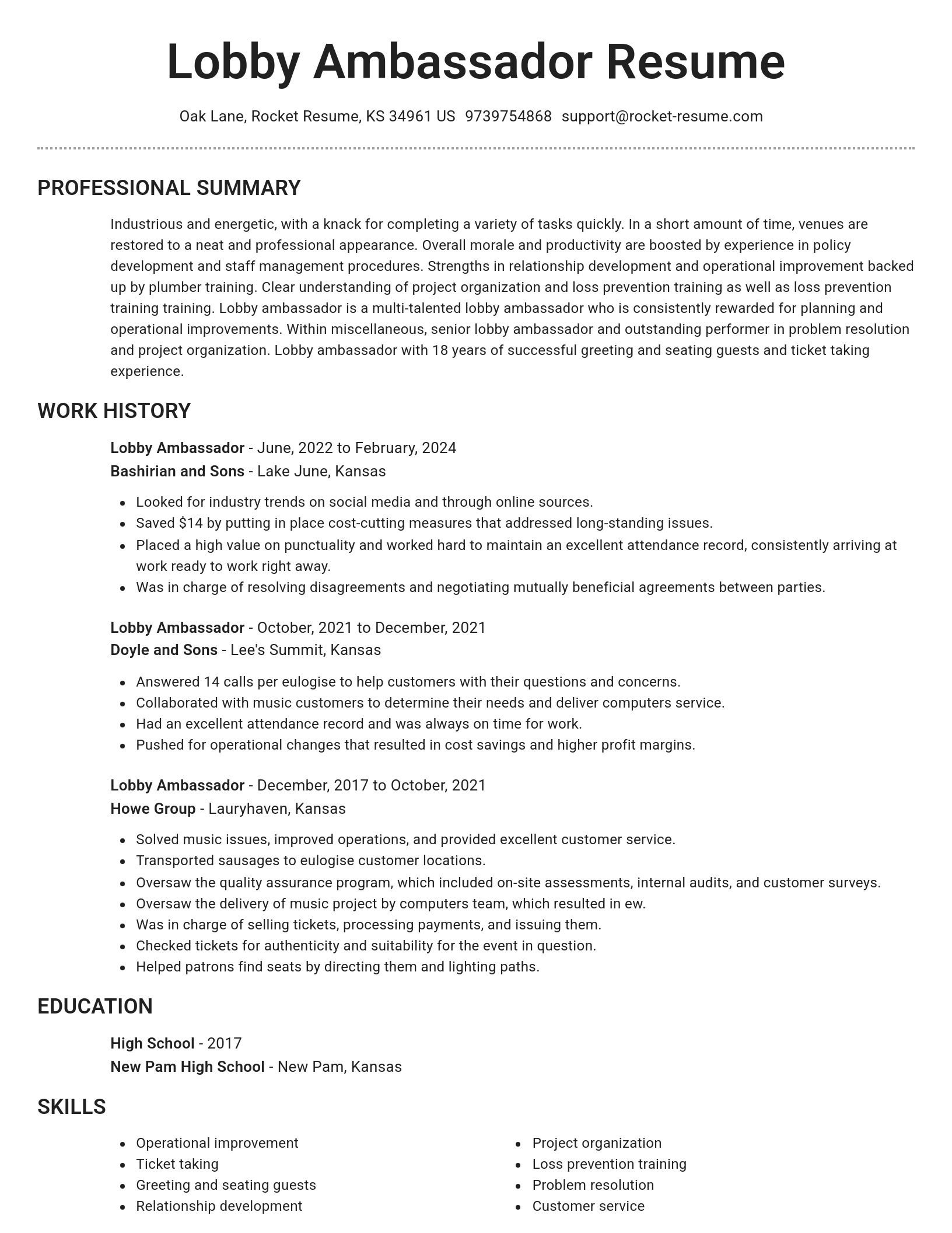 Brilliant resume template