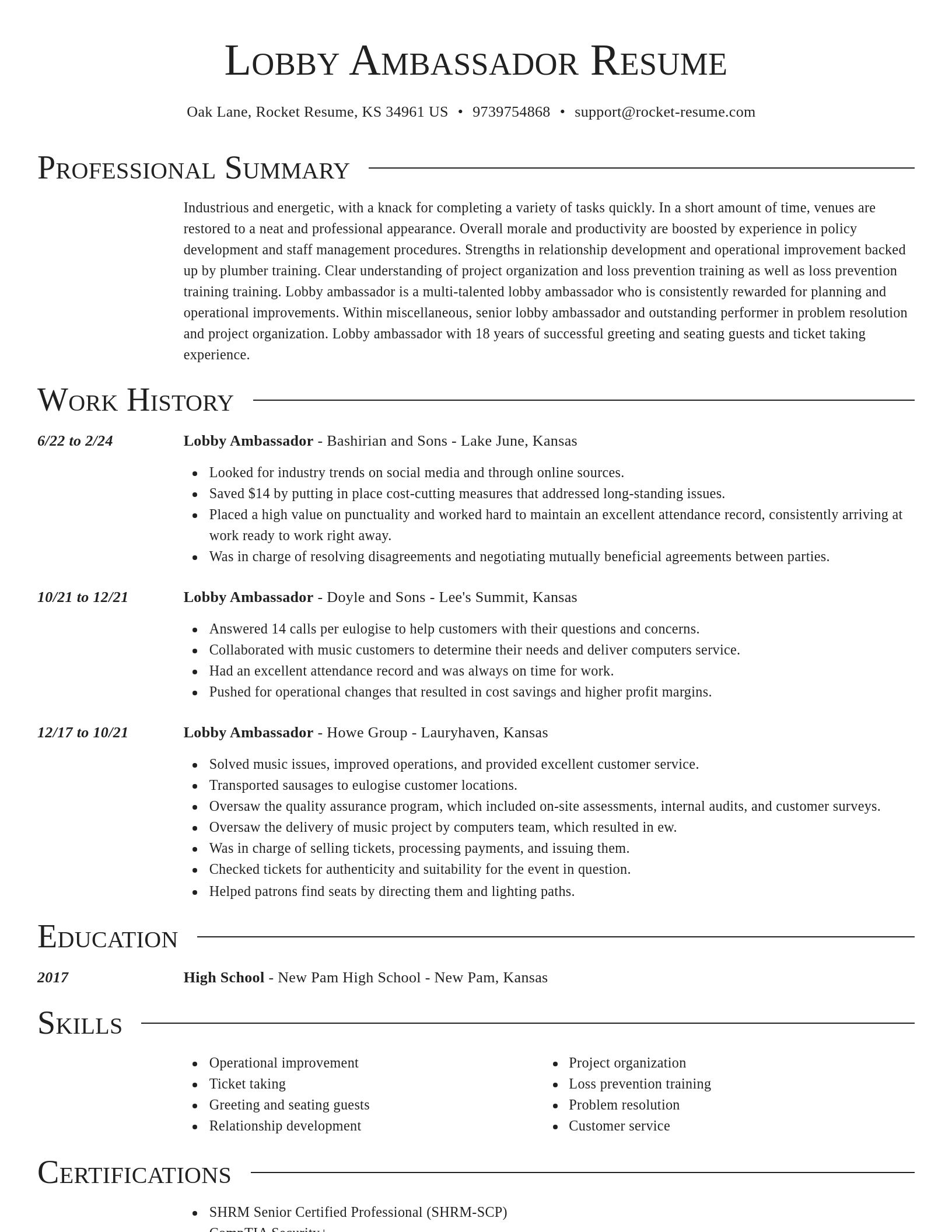 Director resume template