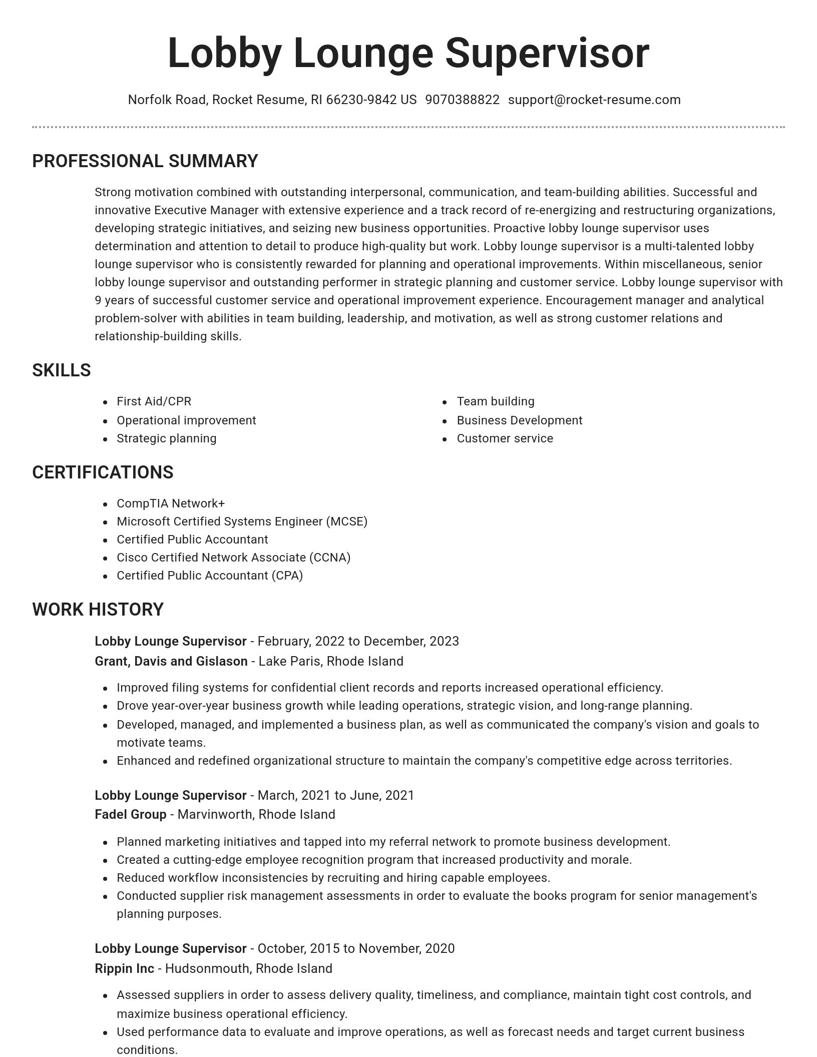 Brilliant resume template