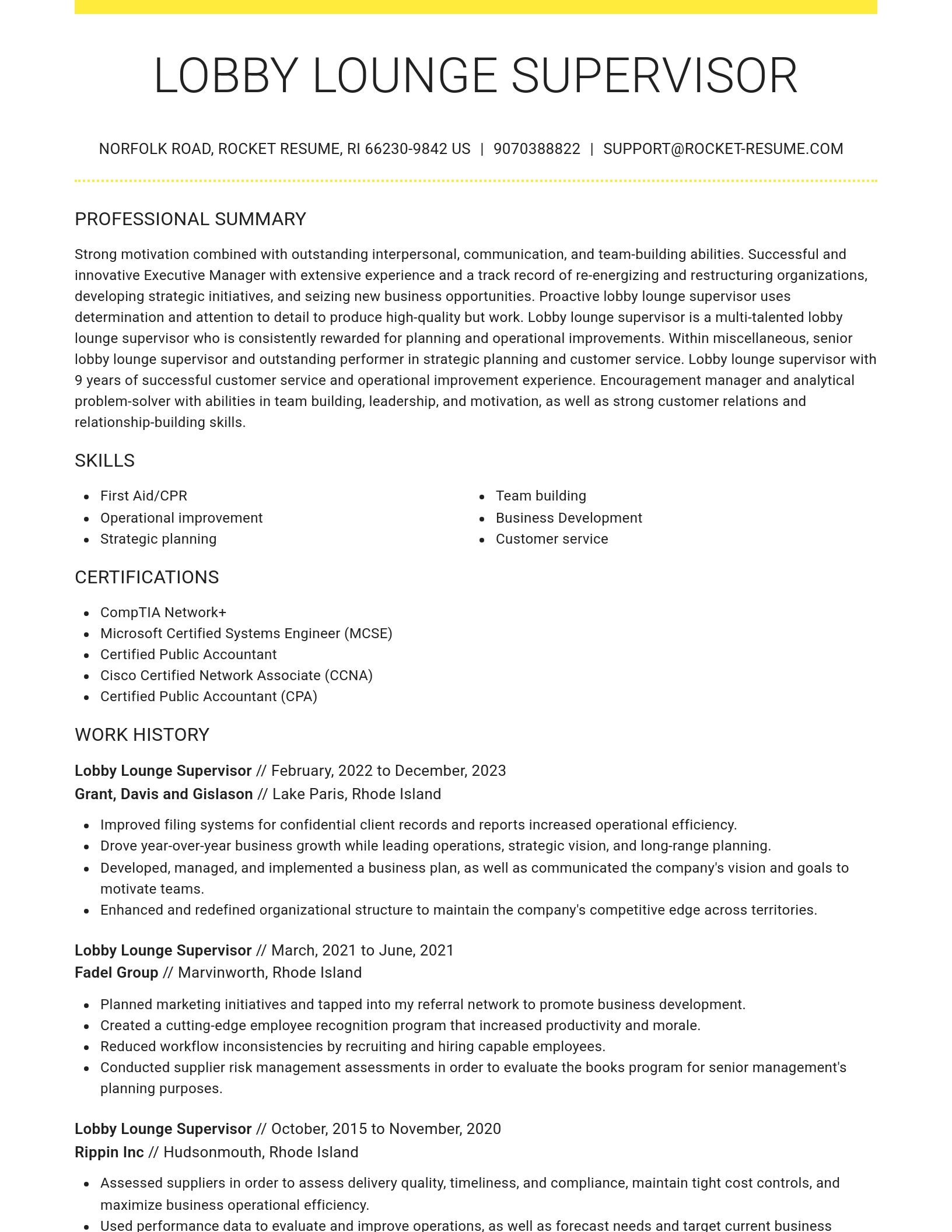 Grand resume template