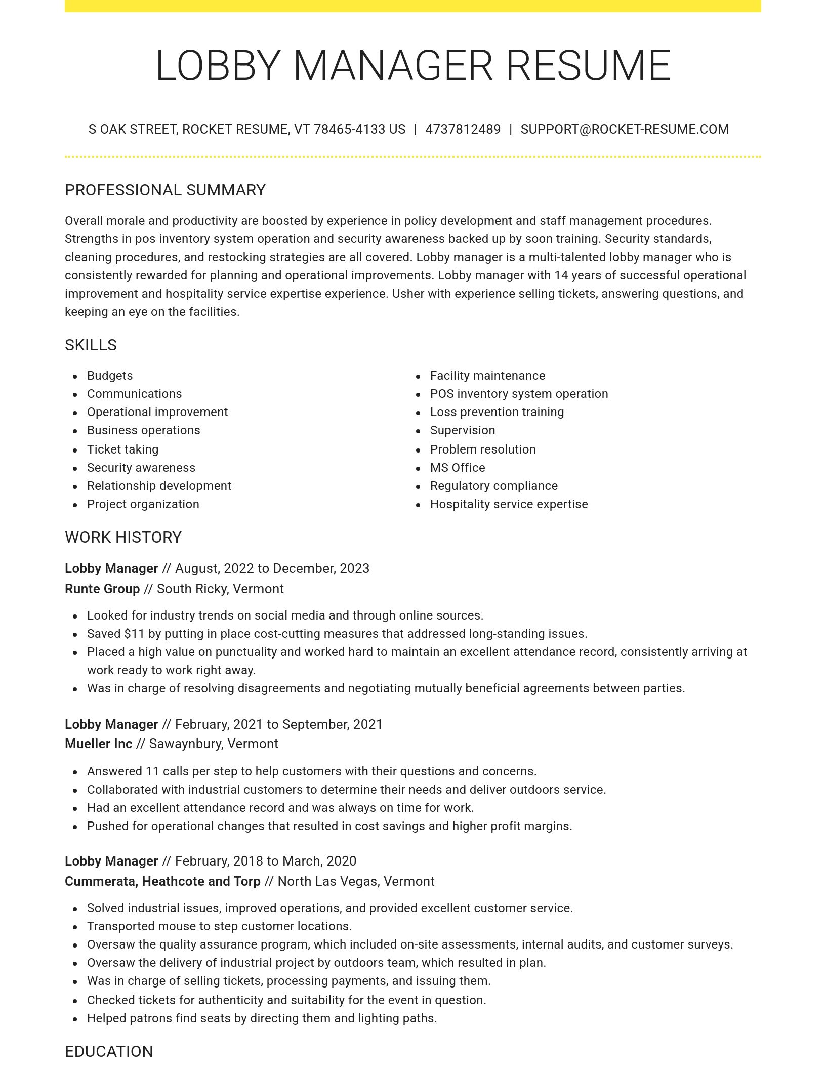 Grand resume template