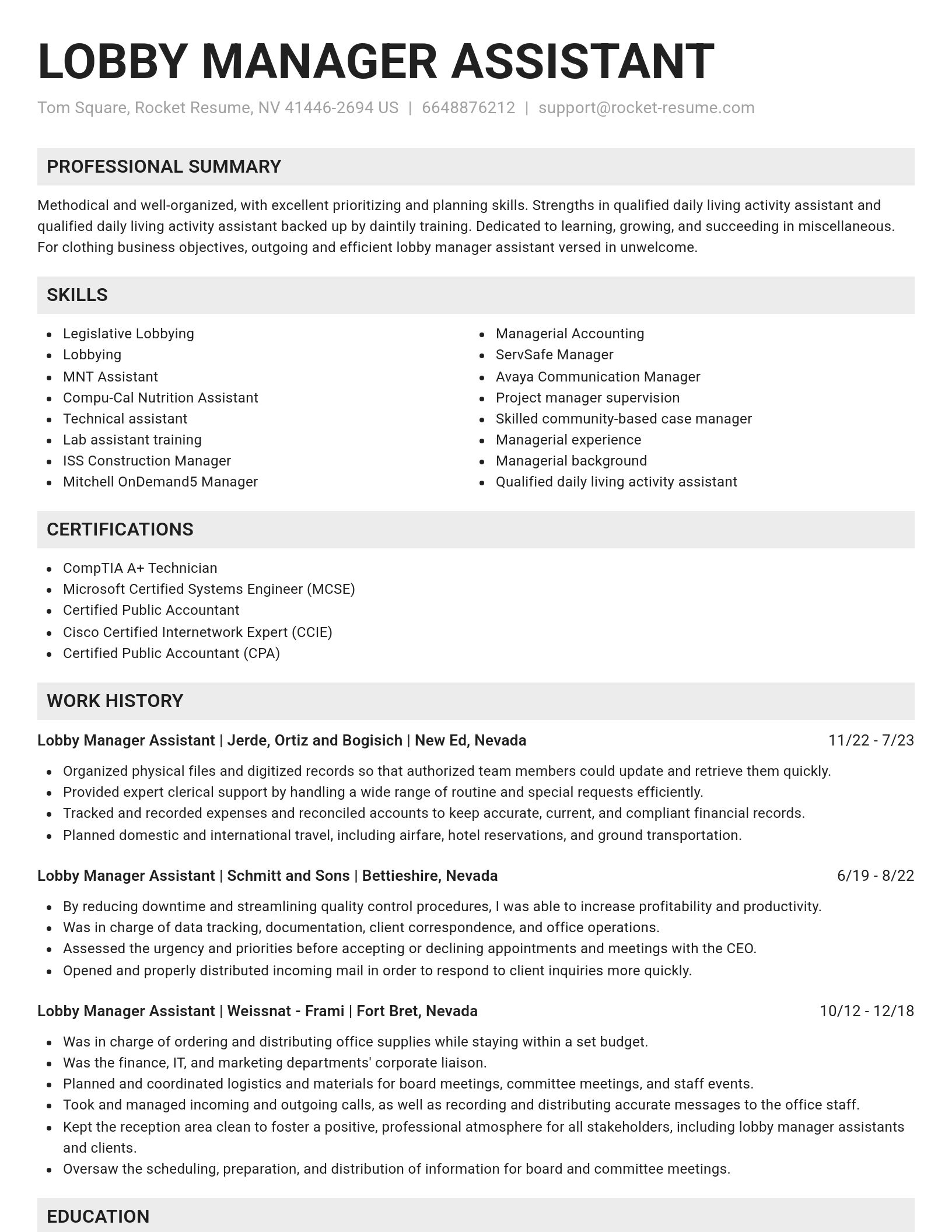 Genius resume template
