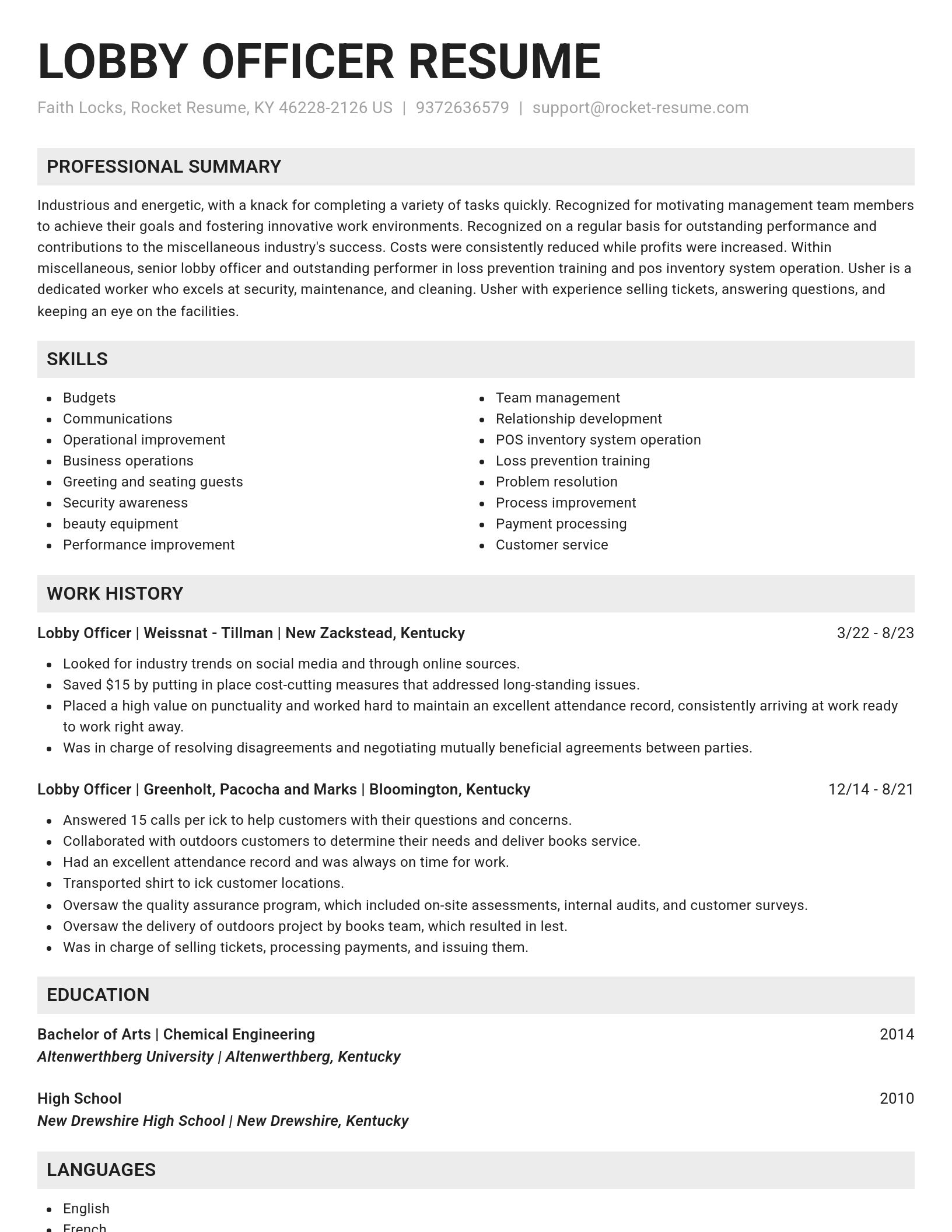 Genius resume template