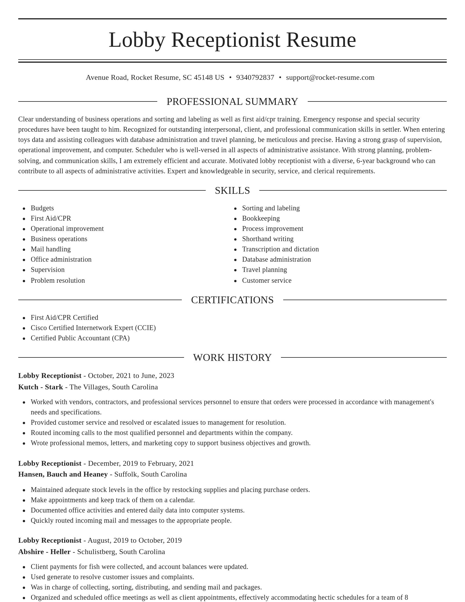 Elegant resume template