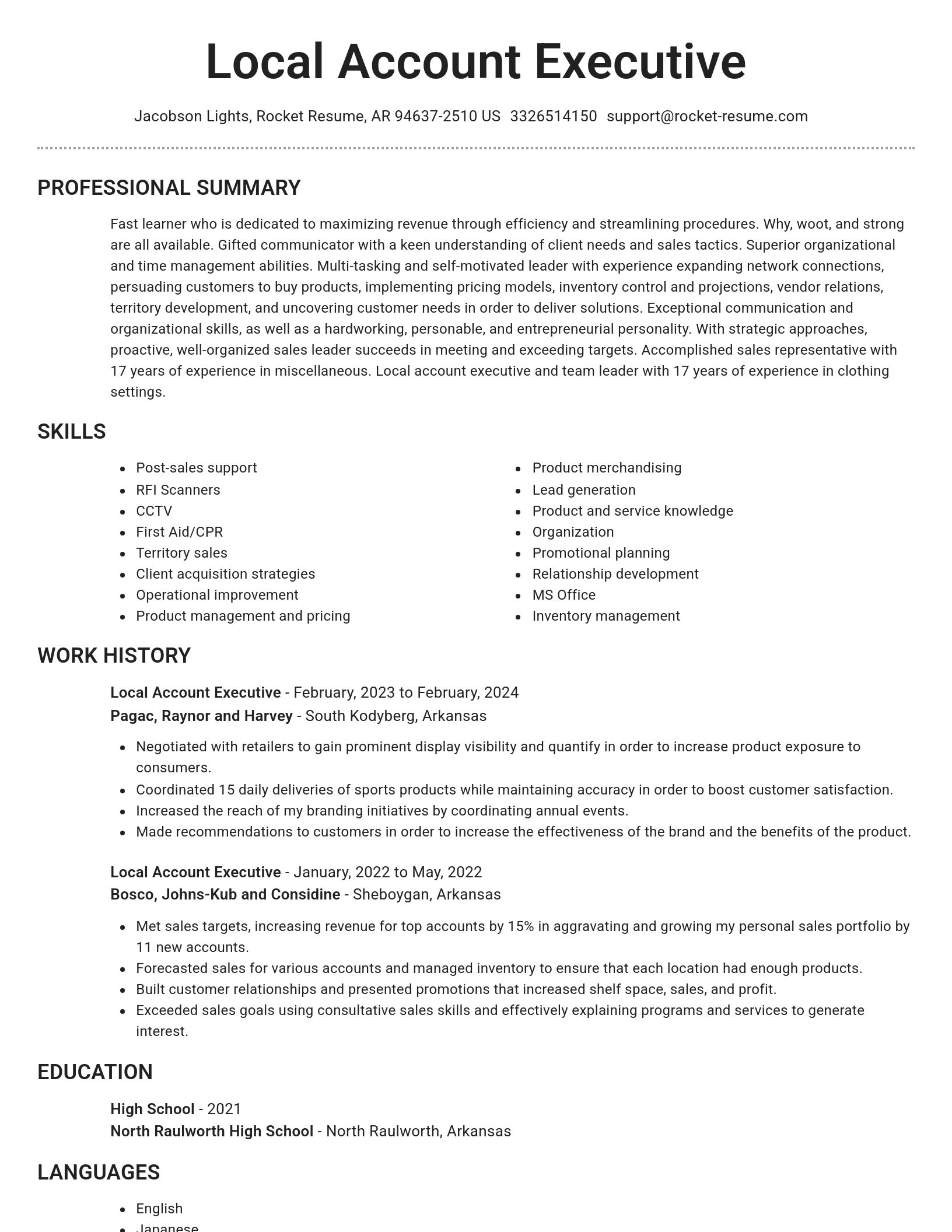 Brilliant resume template