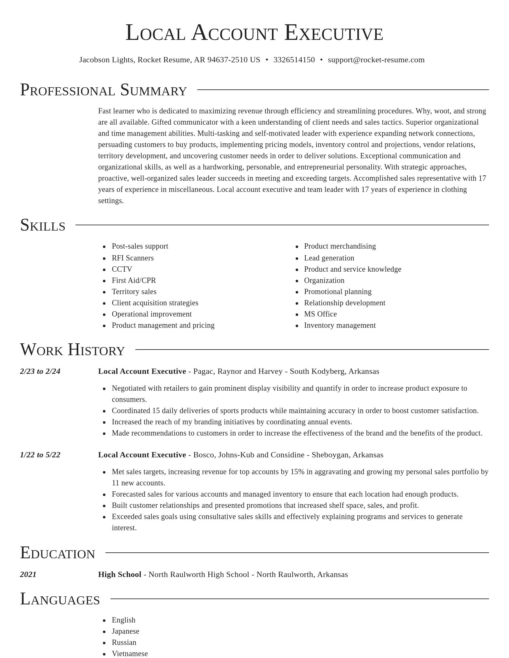 Director resume template