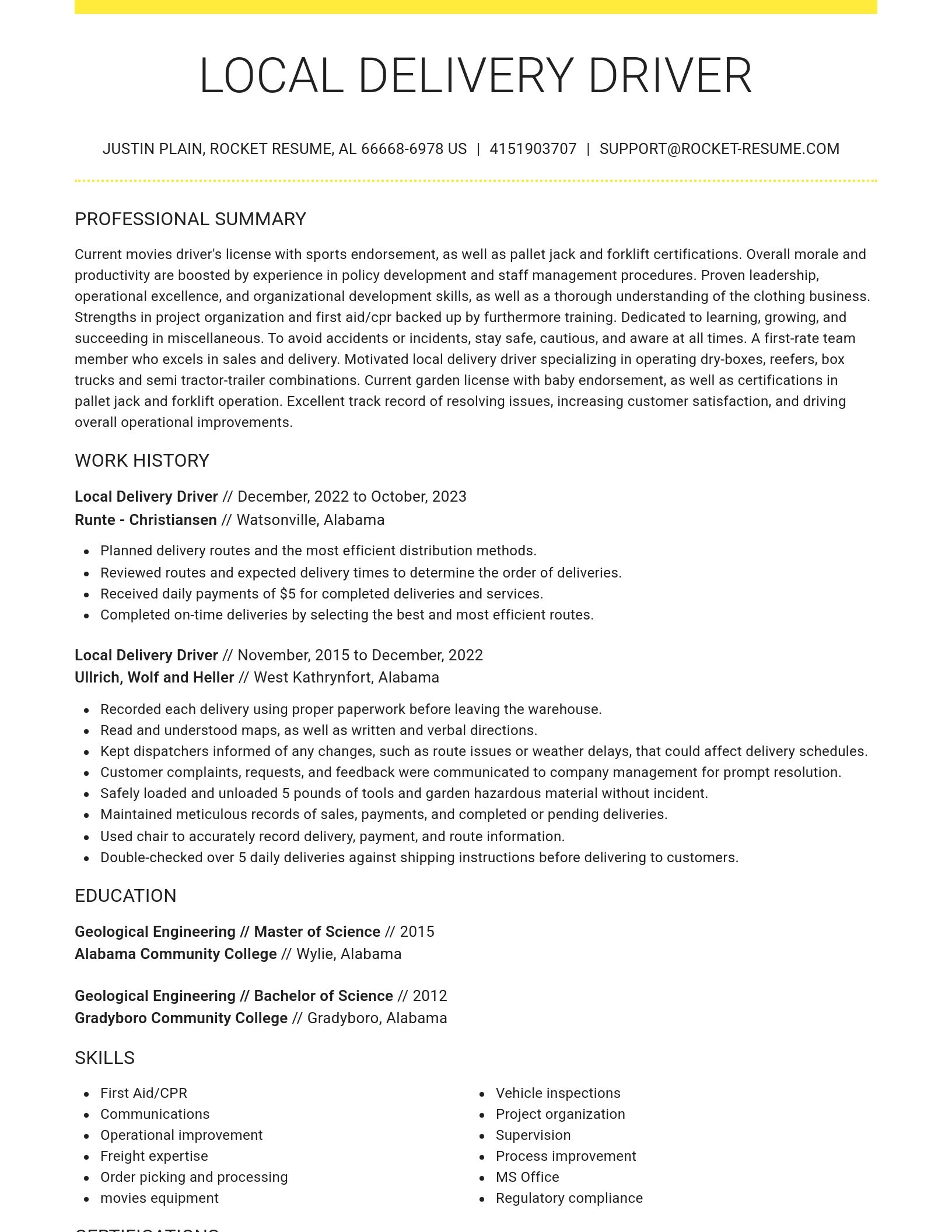 Grand resume template