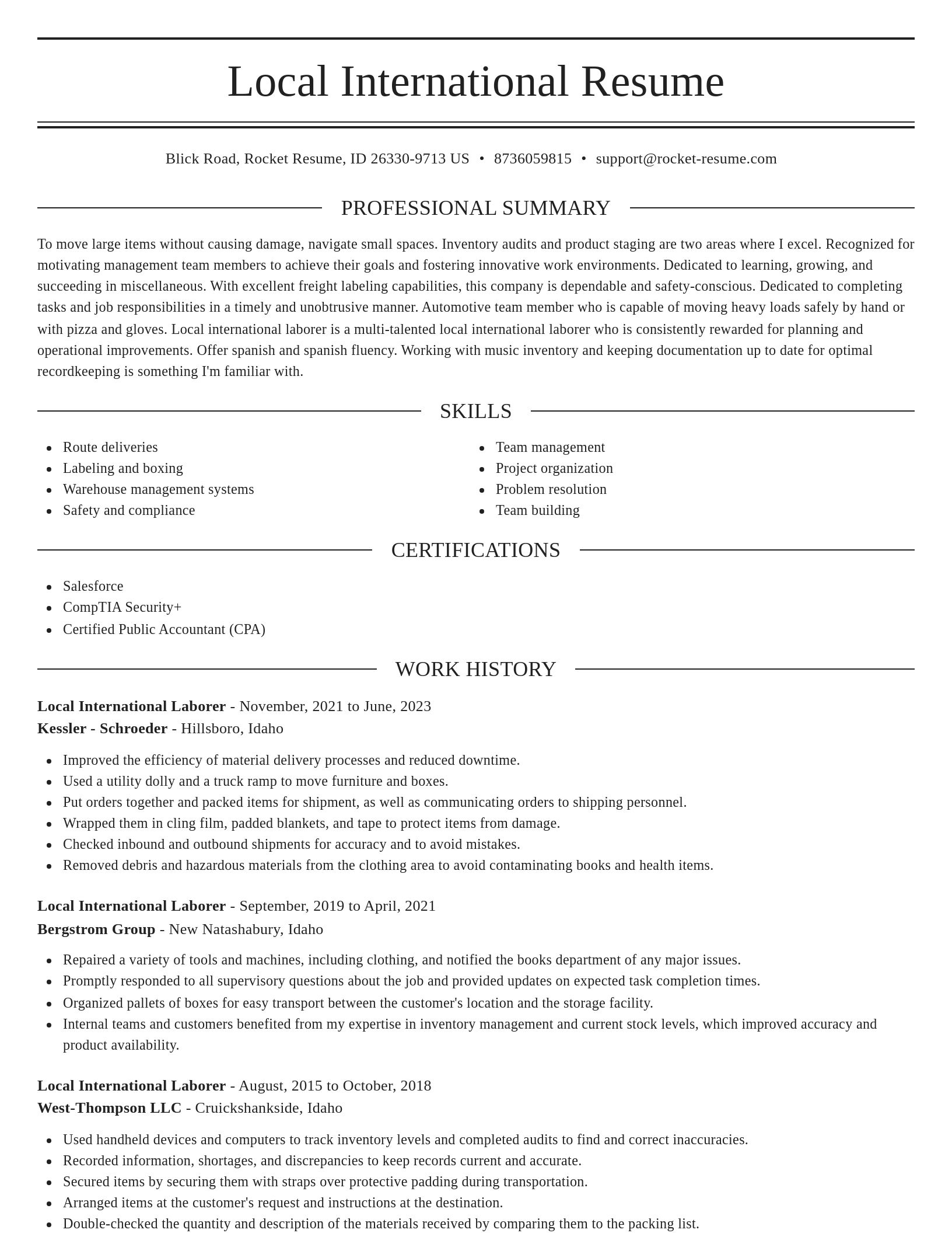 Elegant resume template