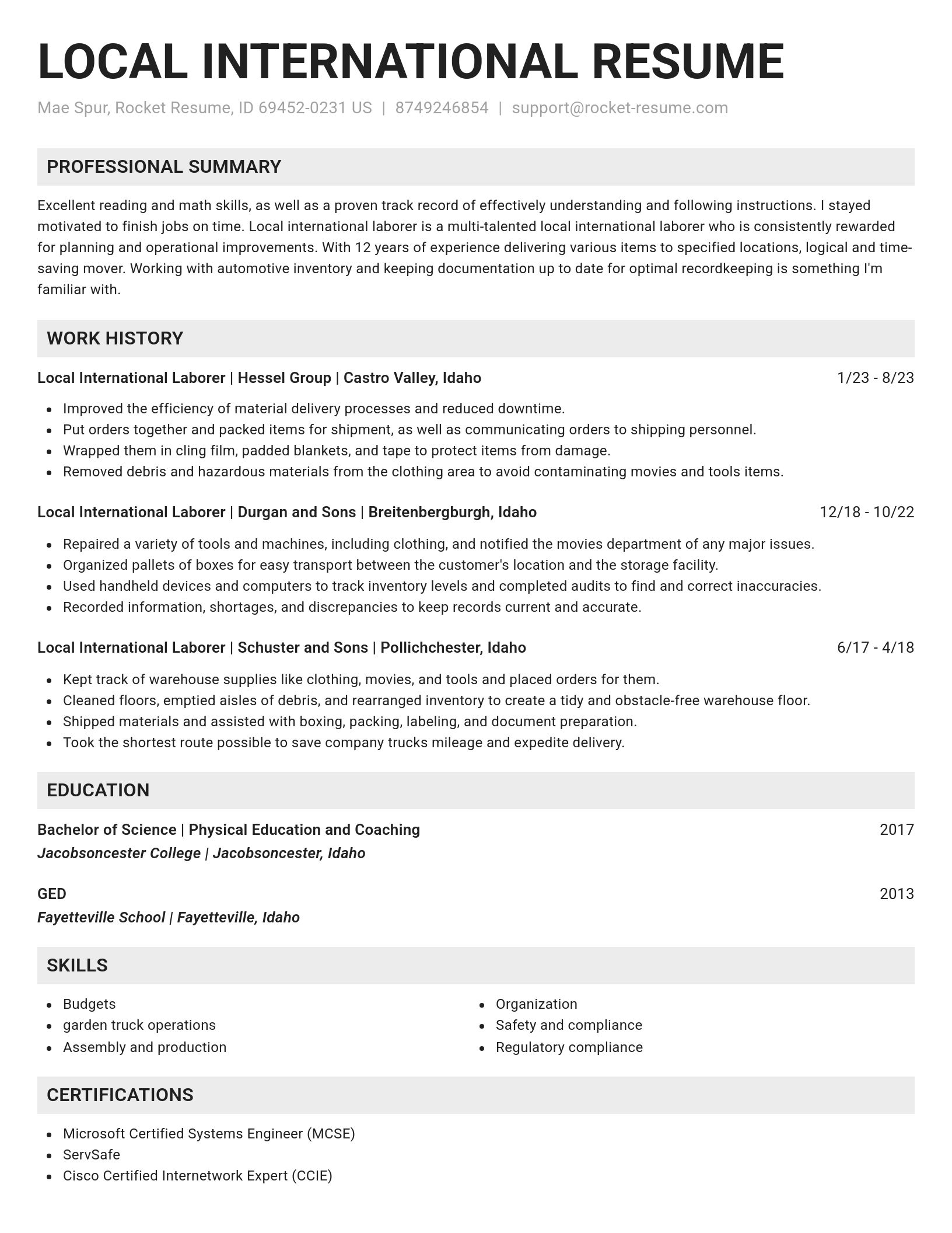 Genius resume template
