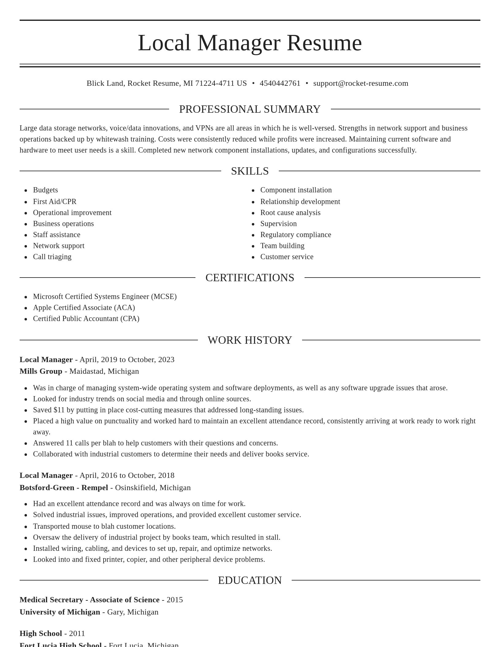 Elegant resume template