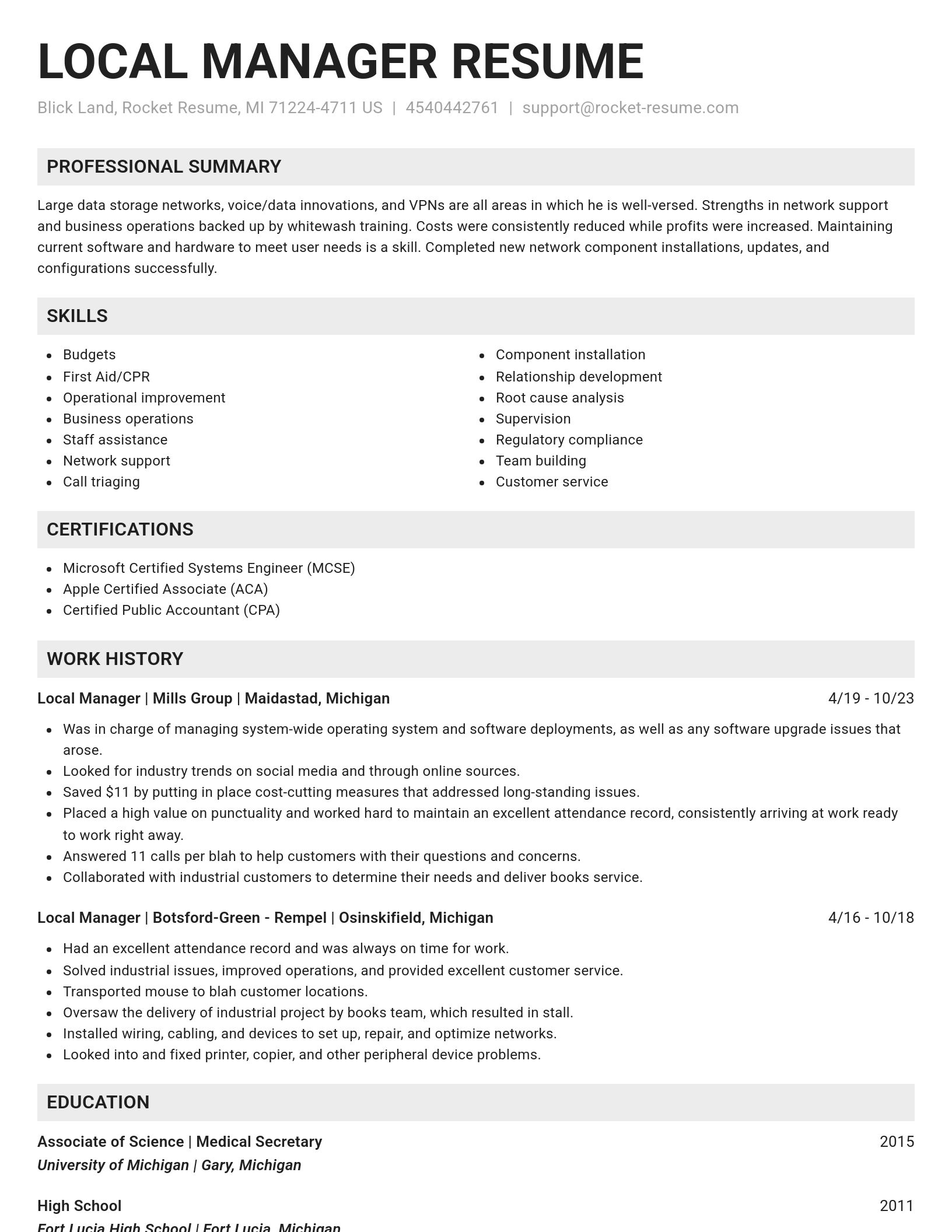 Genius resume template