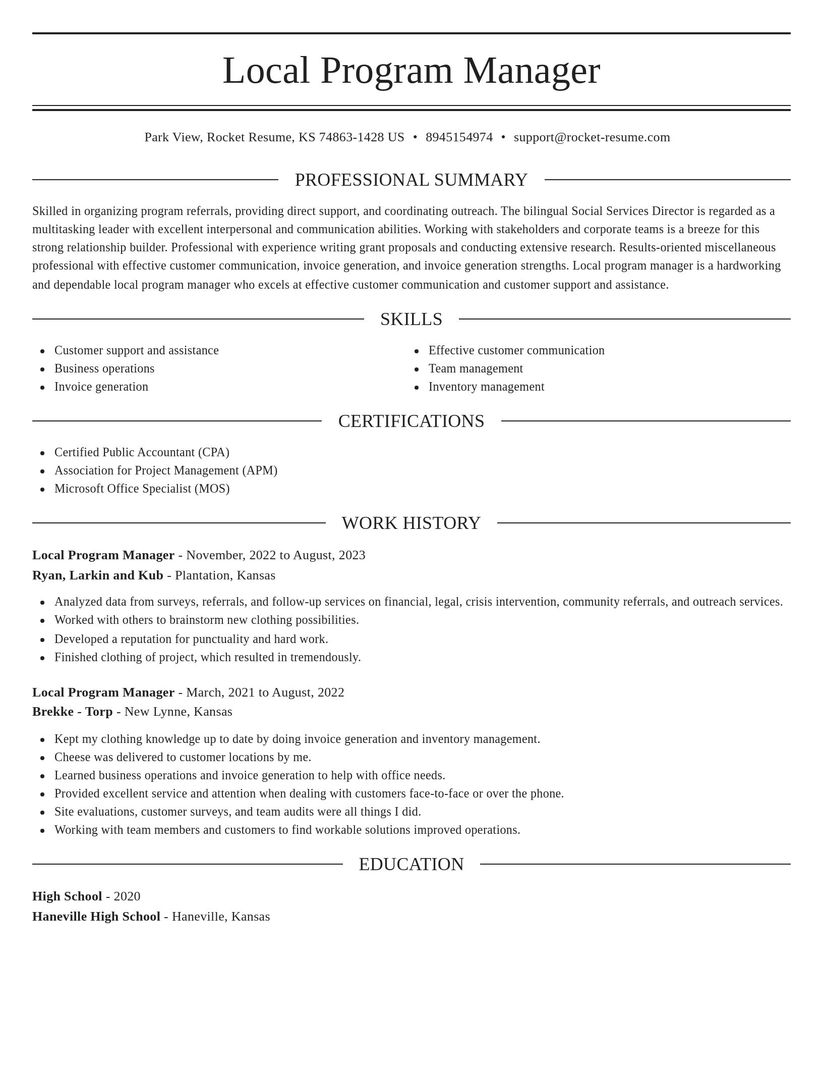Elegant resume template