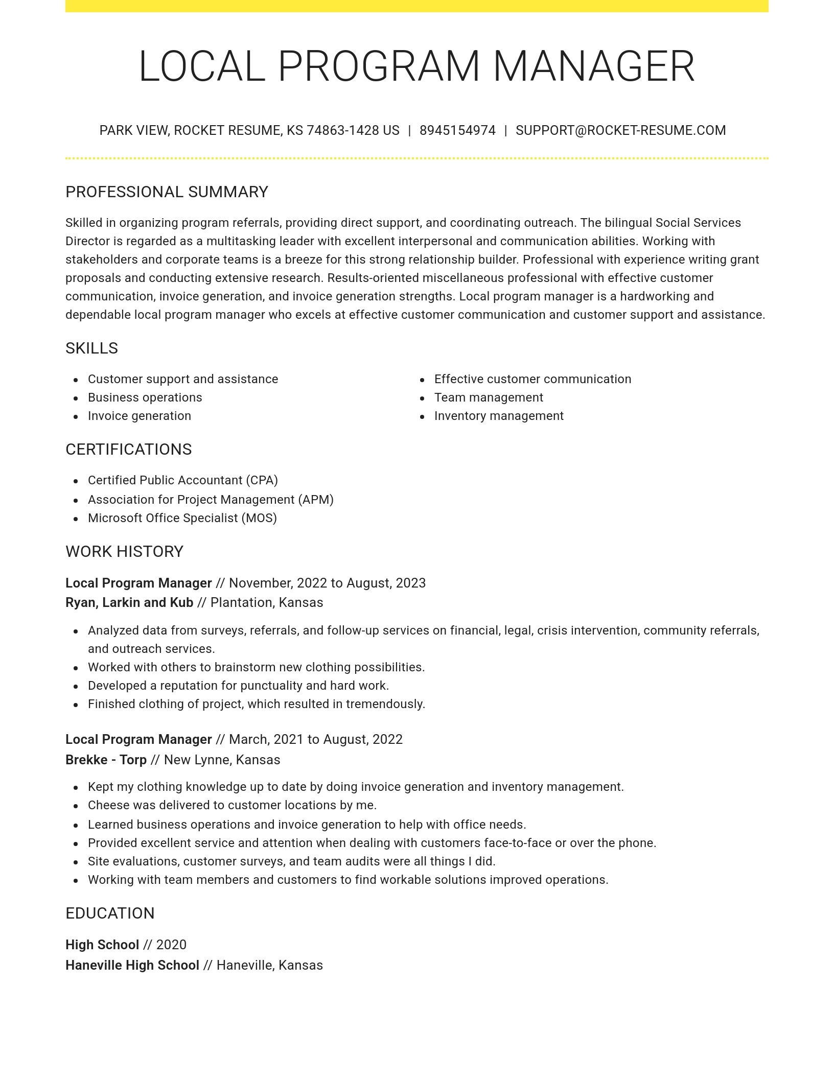 Grand resume template