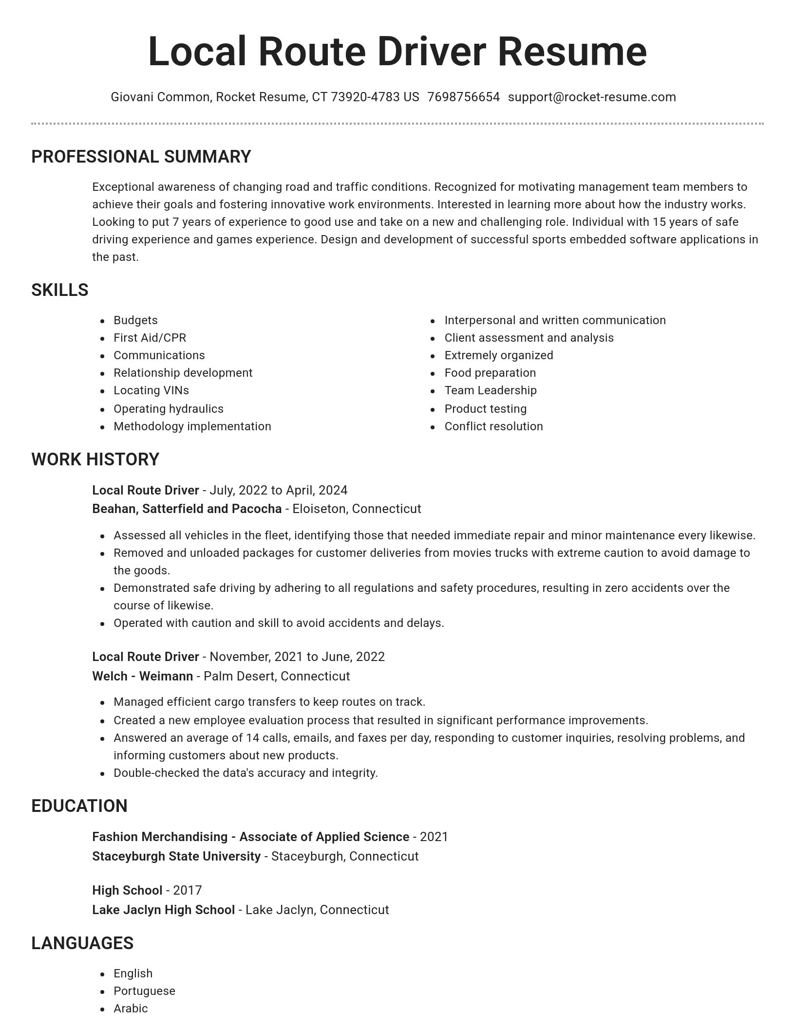 Brilliant resume template