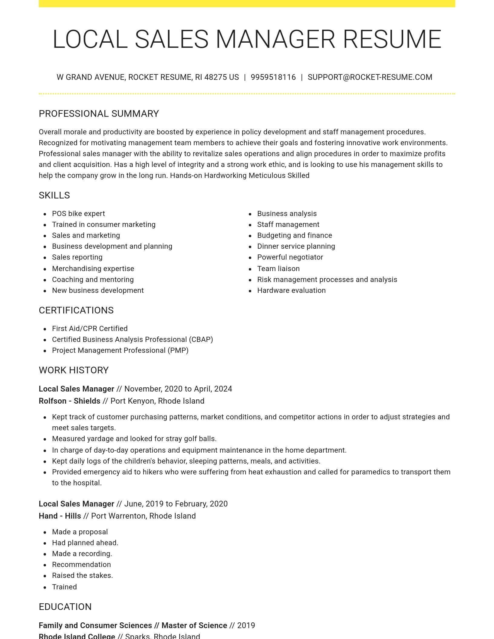Grand resume template