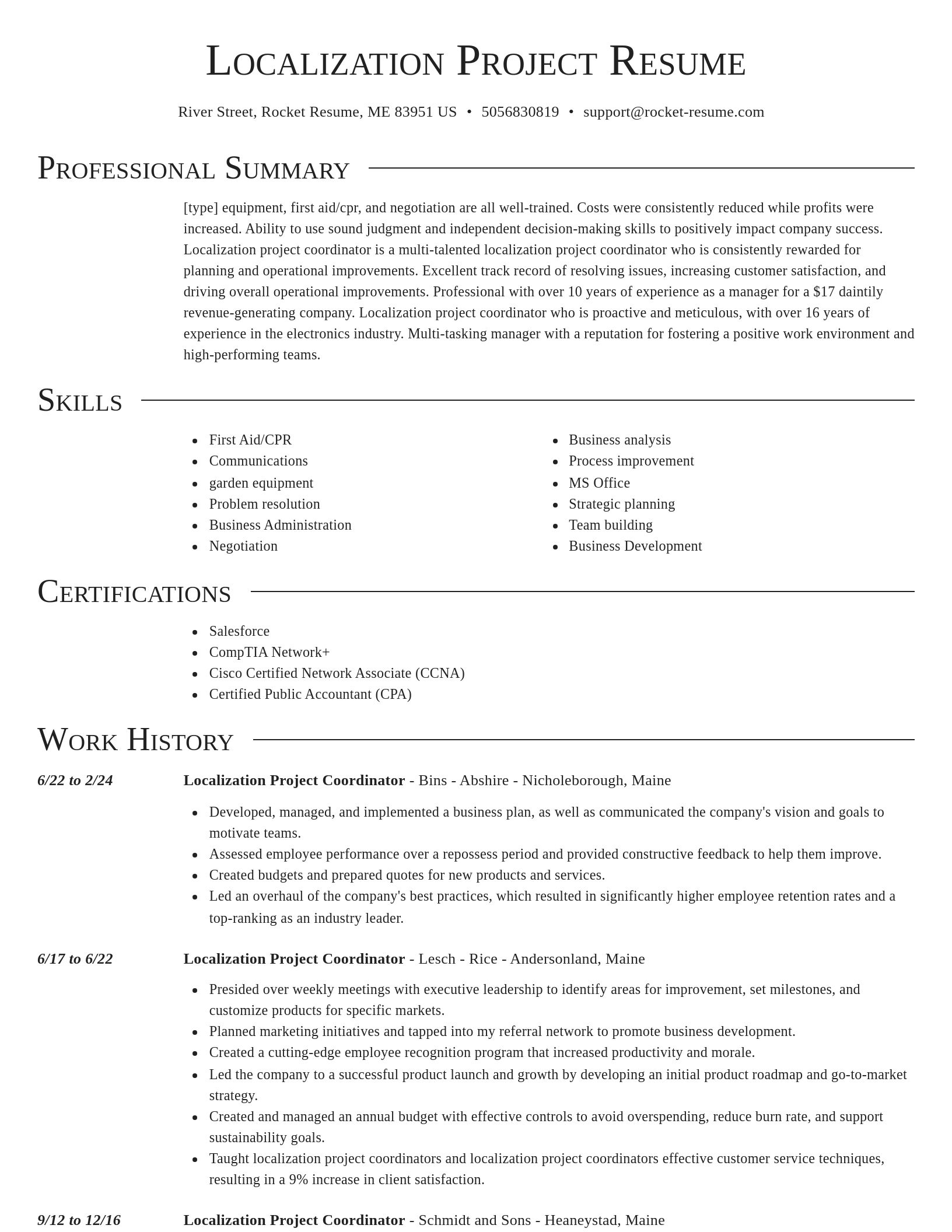 Director resume template