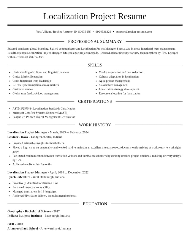 Elegant resume template