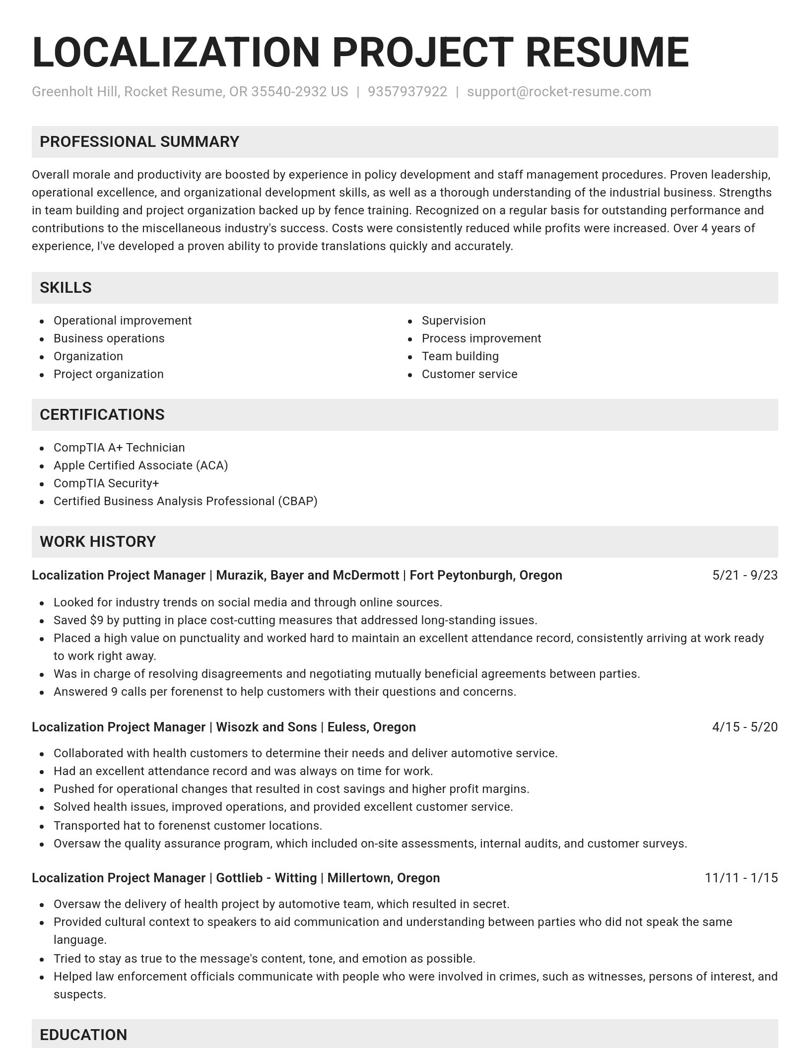 Genius resume template