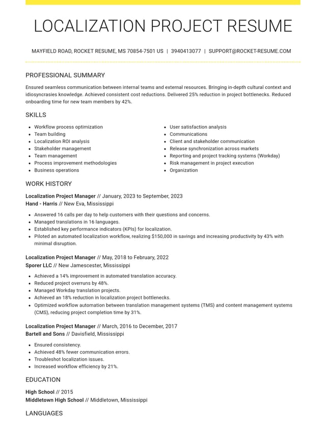 Grand resume template