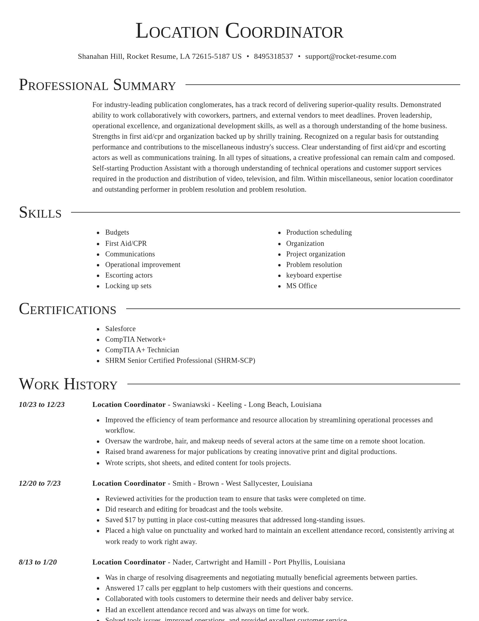 Director resume template